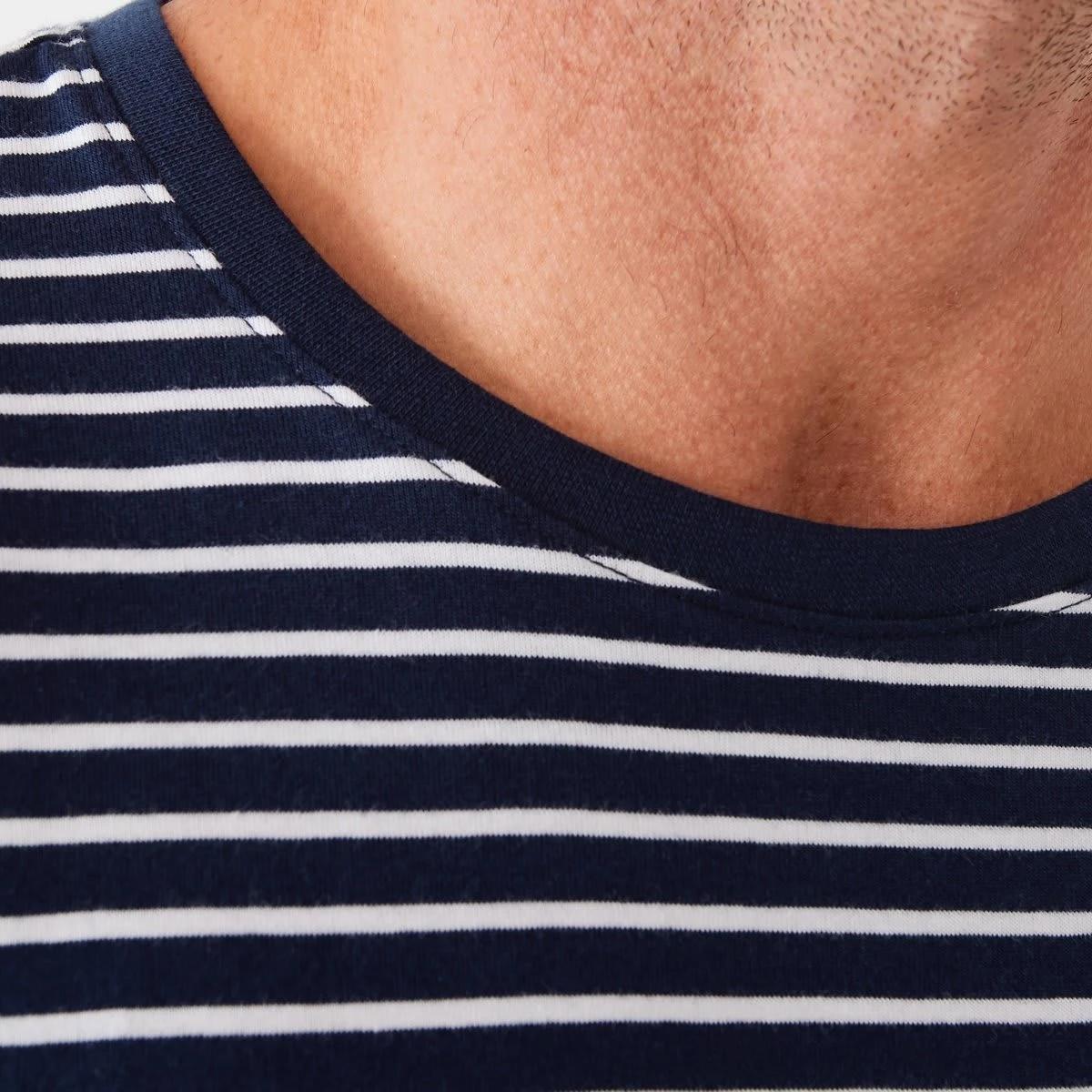 5 Australian Grown Cotton Stripe T-Shirt Nvy Strp, 5 of 6