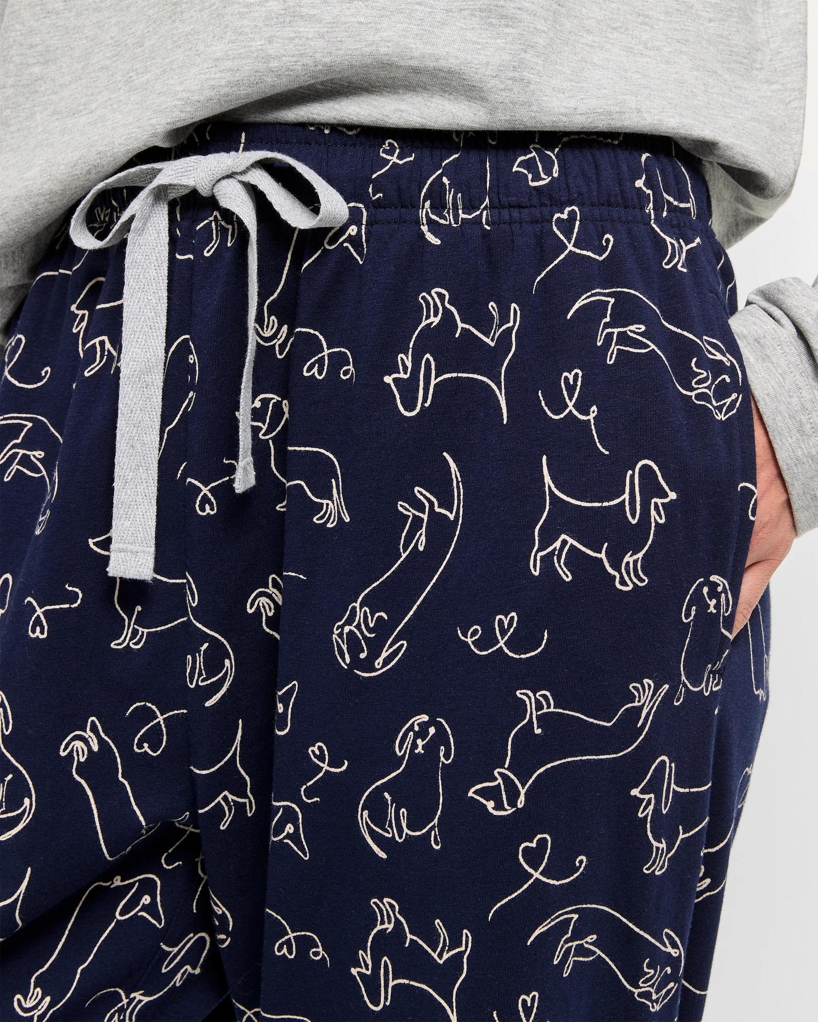 5 Target Australian Cotton Printed Sleep Jogger Pants NAVY SQUIGGLE DOG, 5 of 5