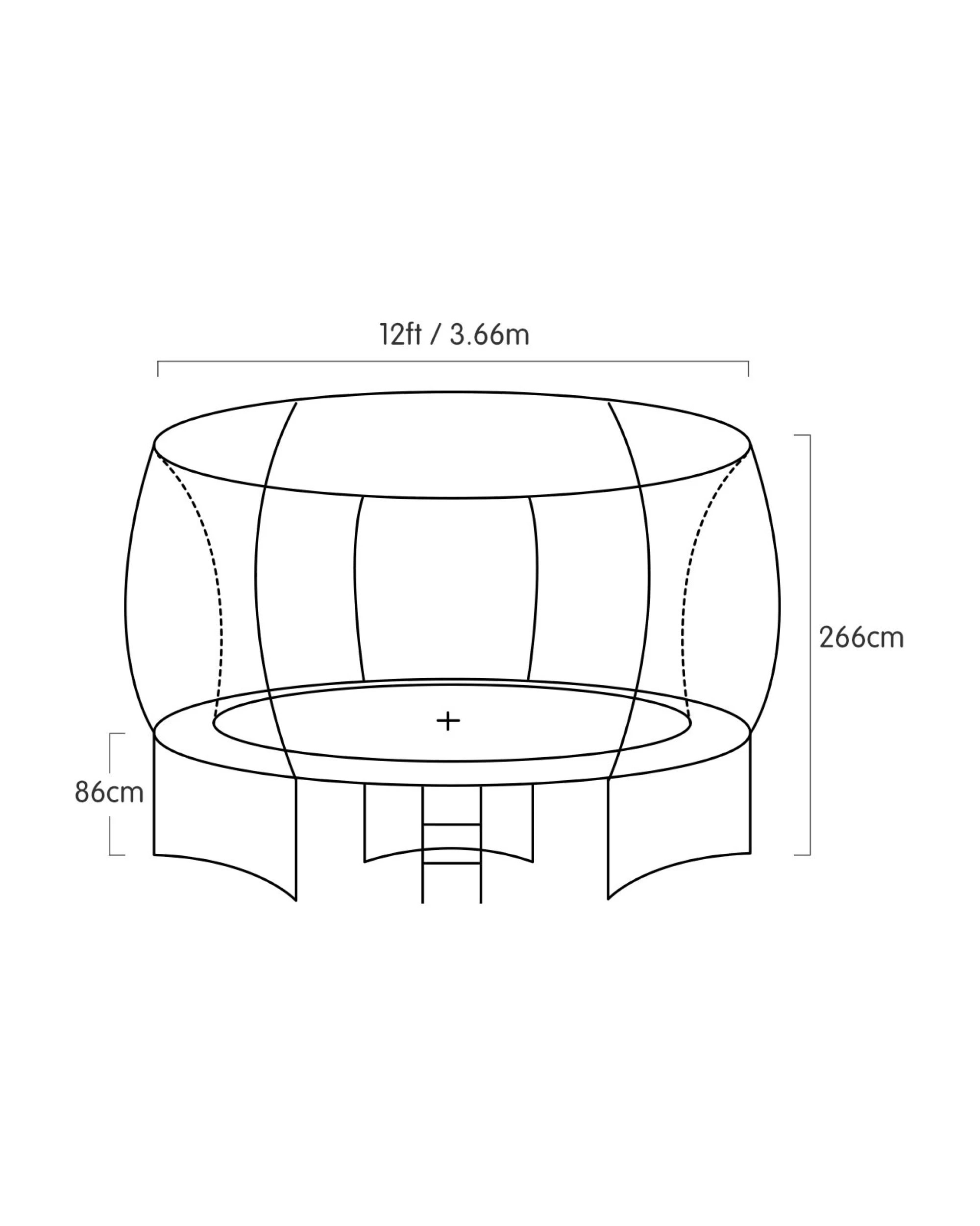 2 Kahuna 12 ft Springless Trampoline with Basketball Set, 2 of 9