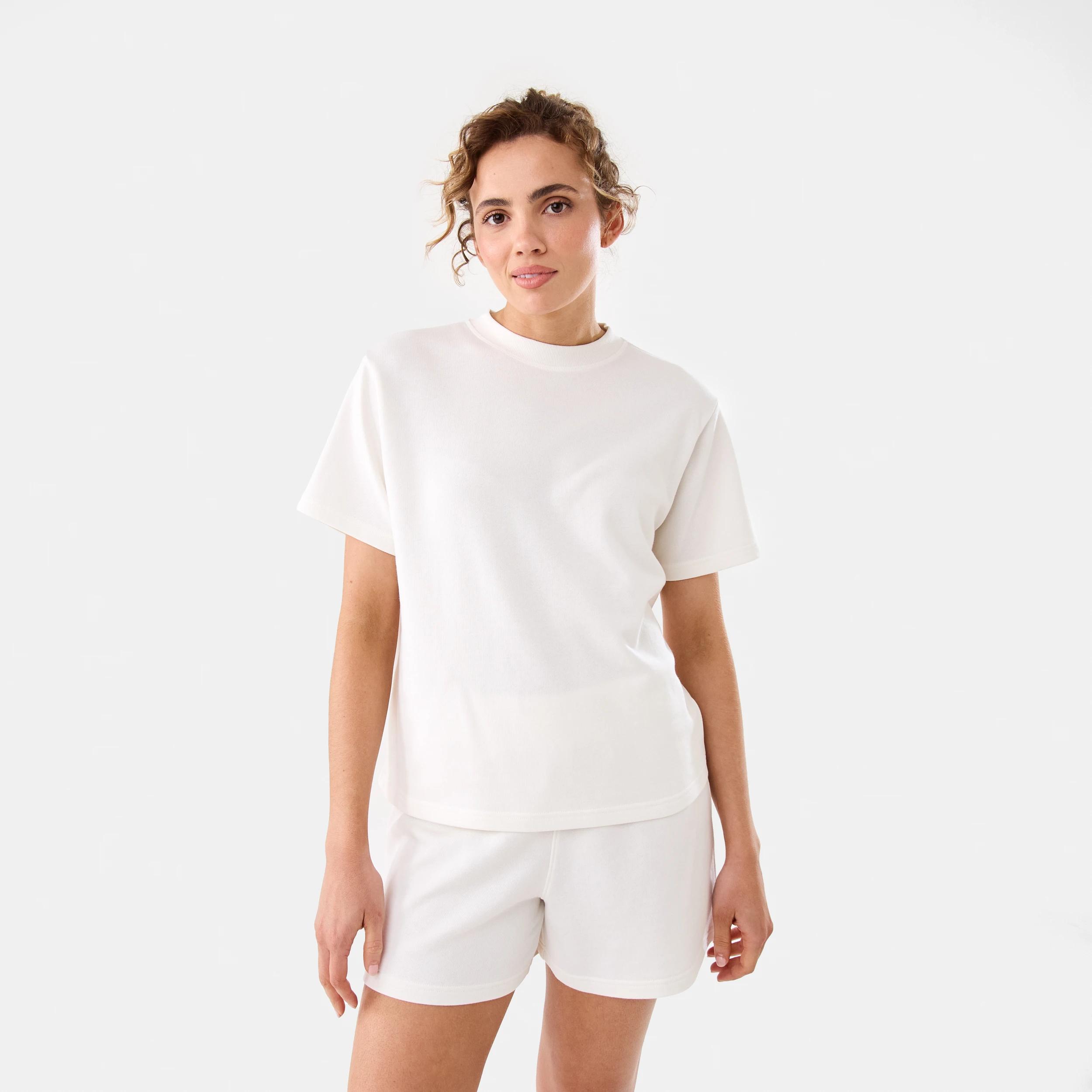 4 Active Womens Terry Shorts EGRET WHITE, 4 of 6