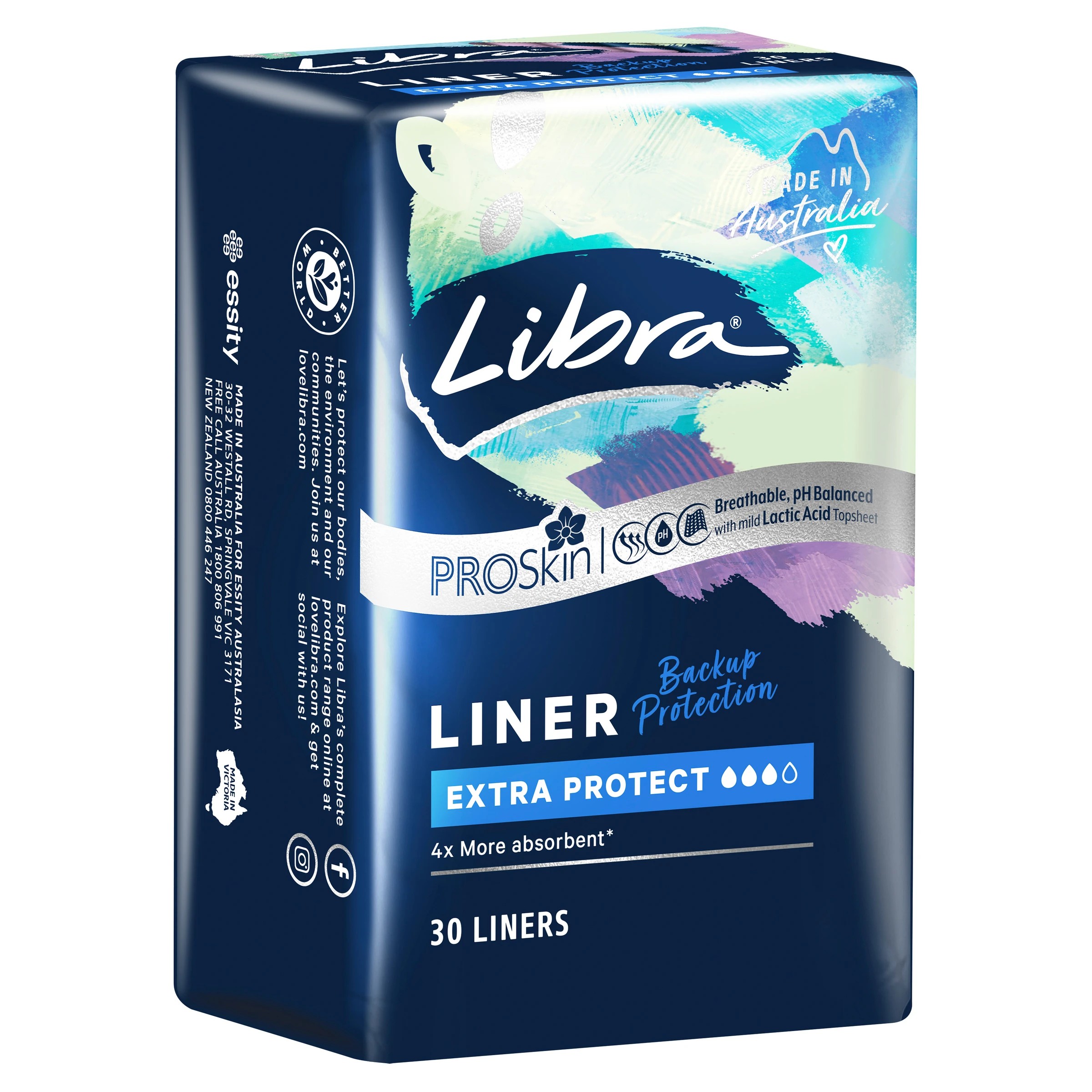 1 30 Pack Libra ProSkin Extra Protect Liners, 1 of 3
