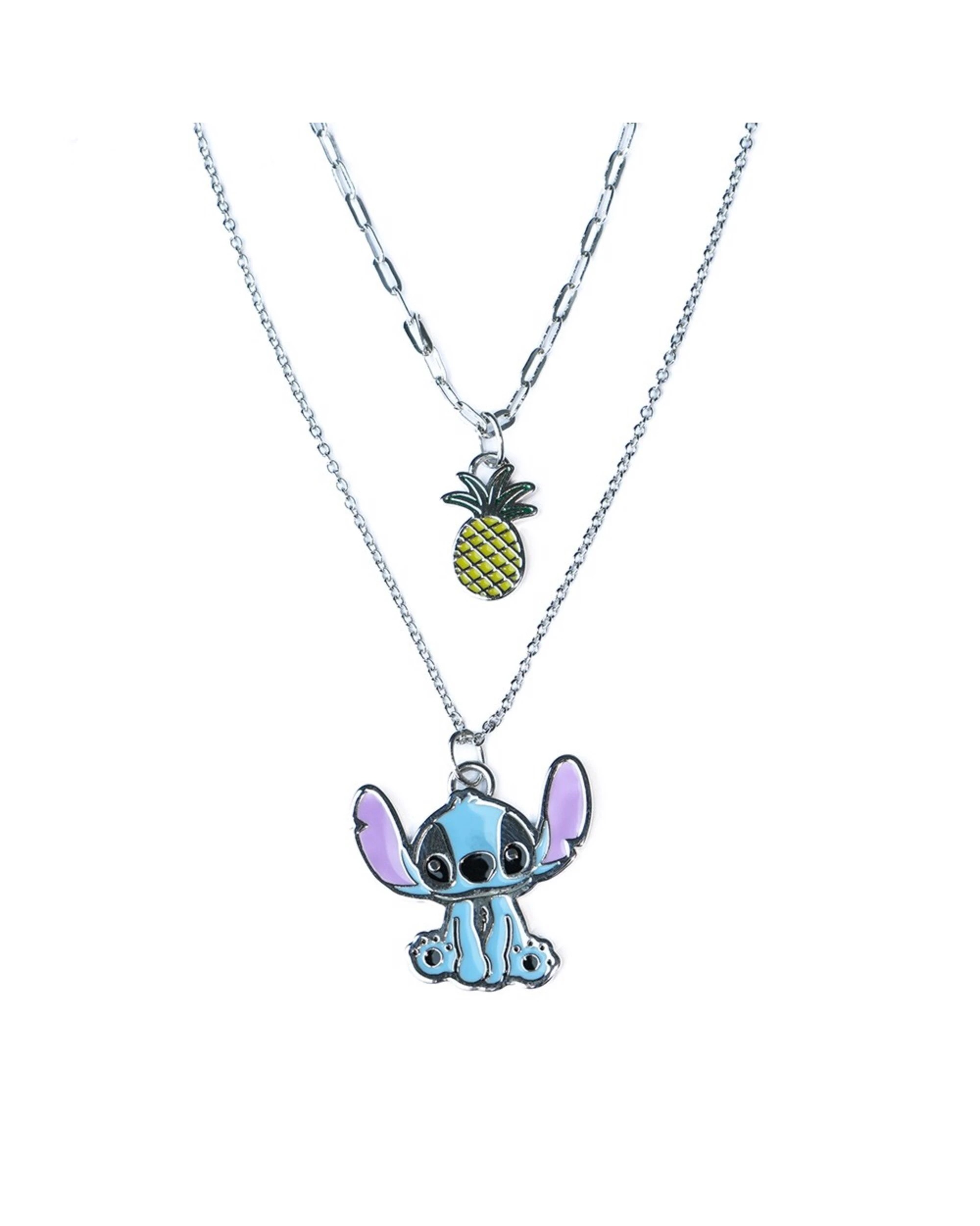 1 Disney - Lilo & Stitch - Stitch & Pineapple Necklace Set - Multi-Coloured,Silver, 1 of 5