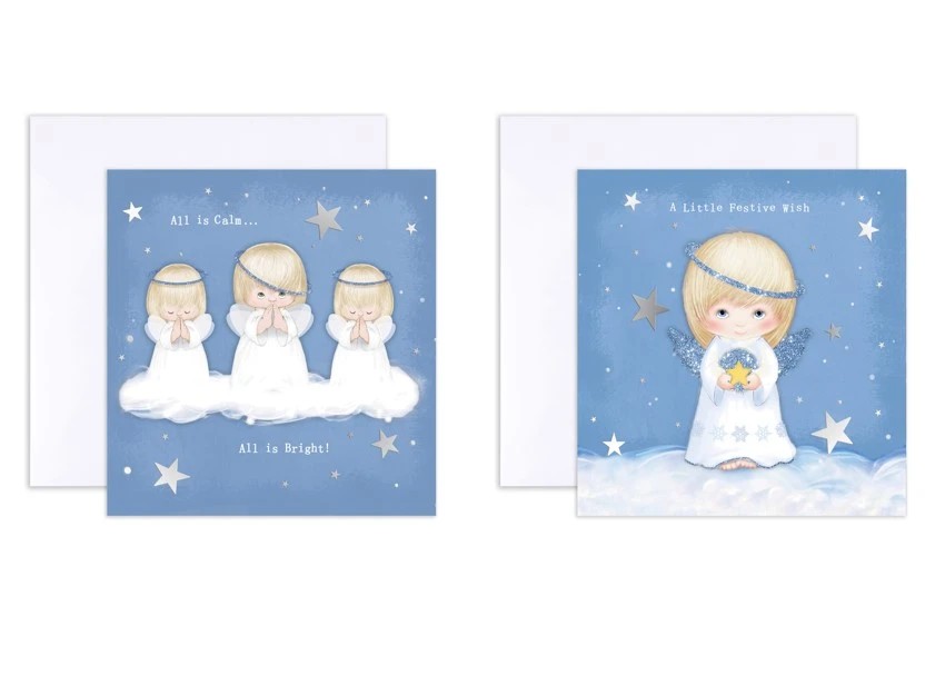 1 10 Pack Hallmark Boxed Charity Christmas Cards - Angels, 1 of 4