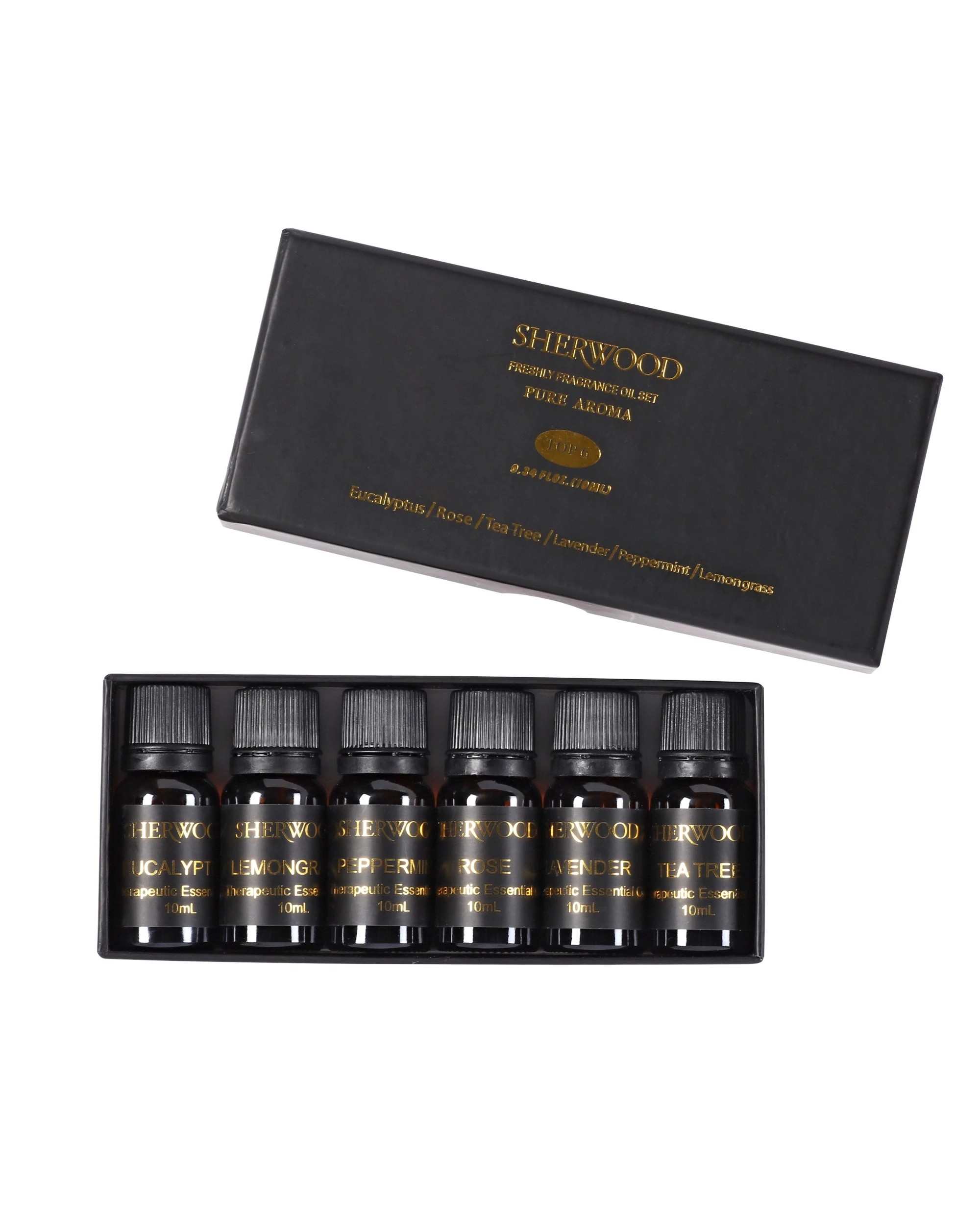 1 Sherwood Home Diffuser Aromatherapy Essential Oil 6 Pack For Diffuser/Humidifier X 10ML - Clear and Brown, 1 of 10