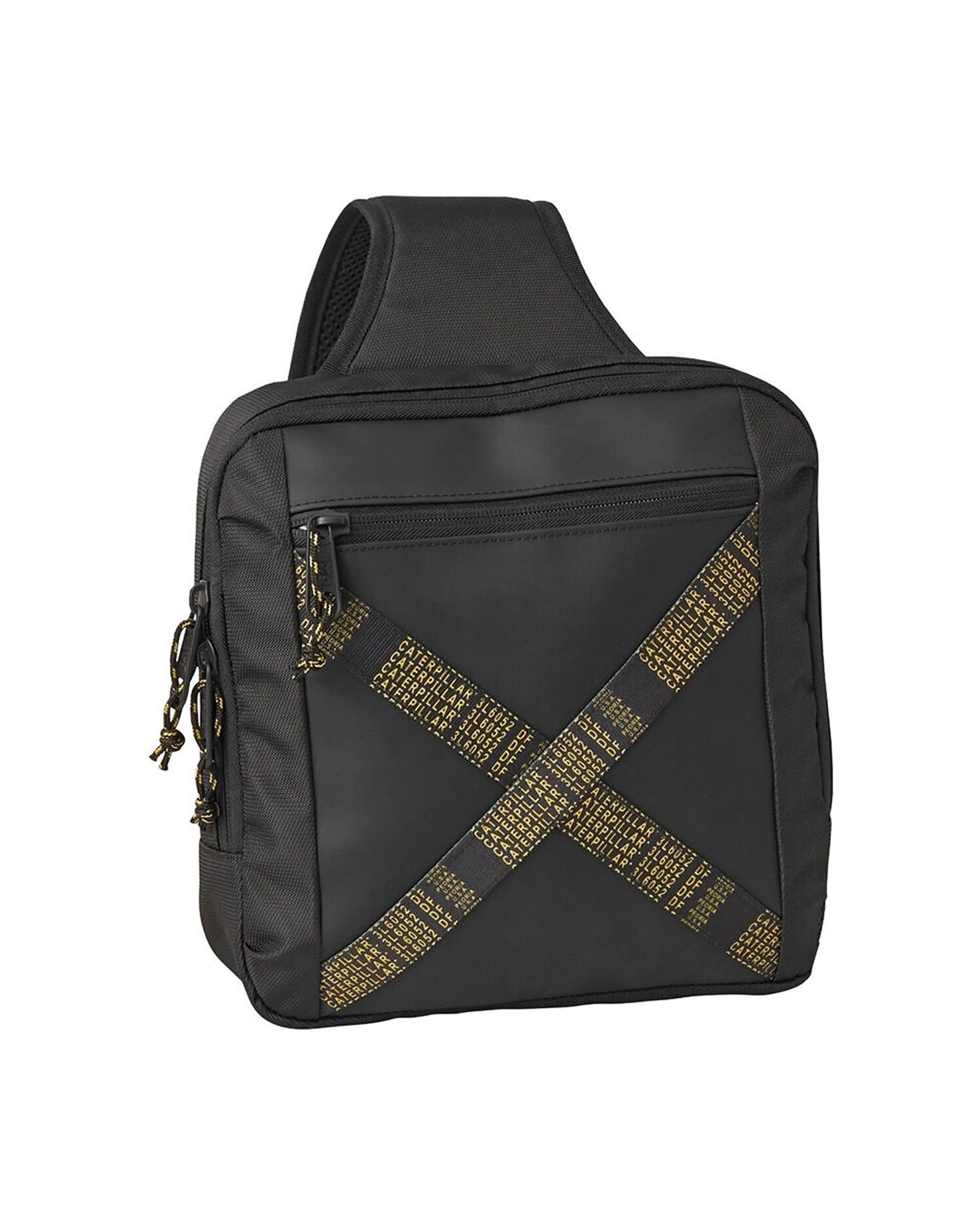 1 Caterpillar Mens CAT The Sixty Sling Bag Adjustable Strap 31x24cm Practical Use Bag 7L - Black, 1 of 3