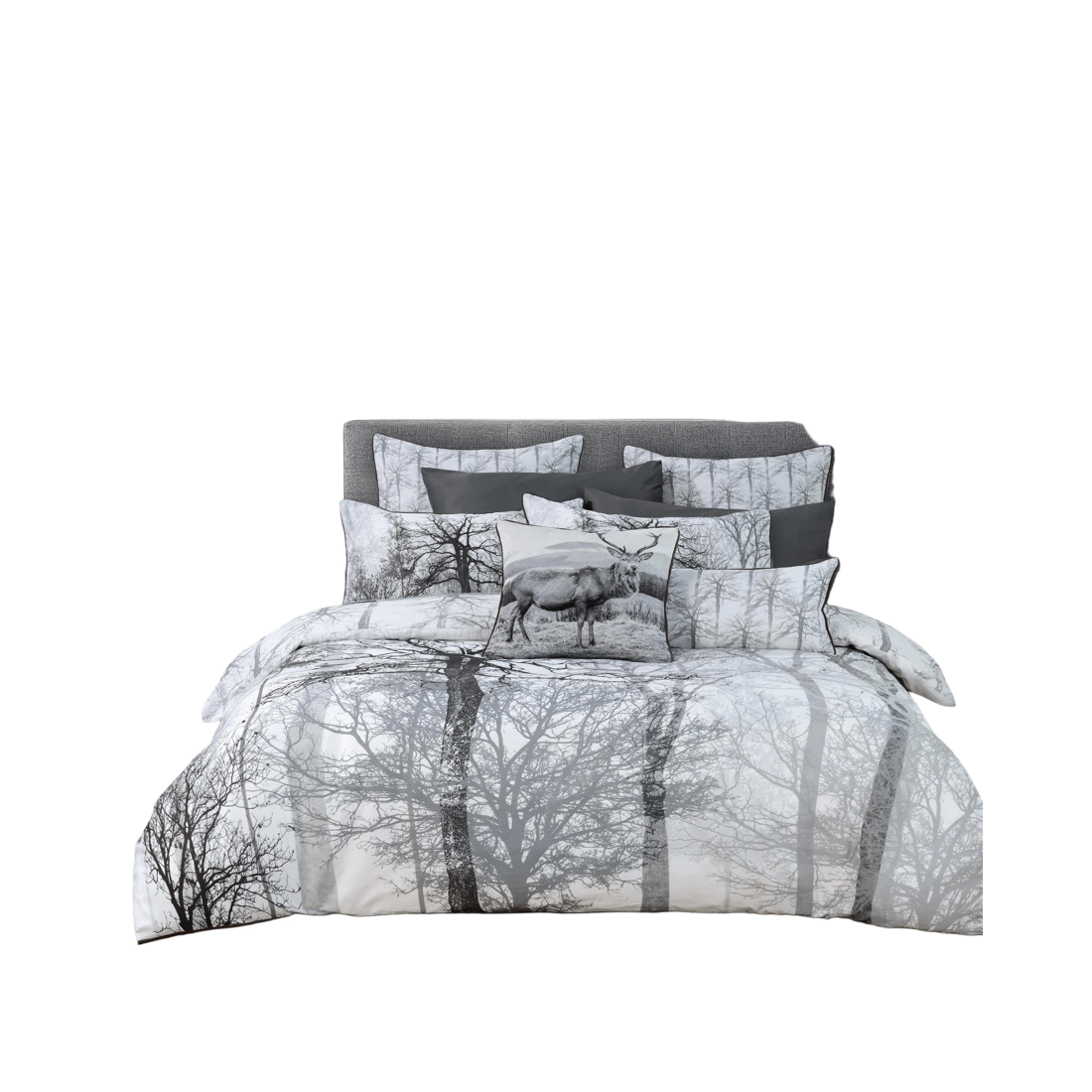 1 Bianca Bedding Myrtleford Grey Cotton Sateen Quilt Cover Set - Super King
 - Super King Bed
 - grey, 1 of 4