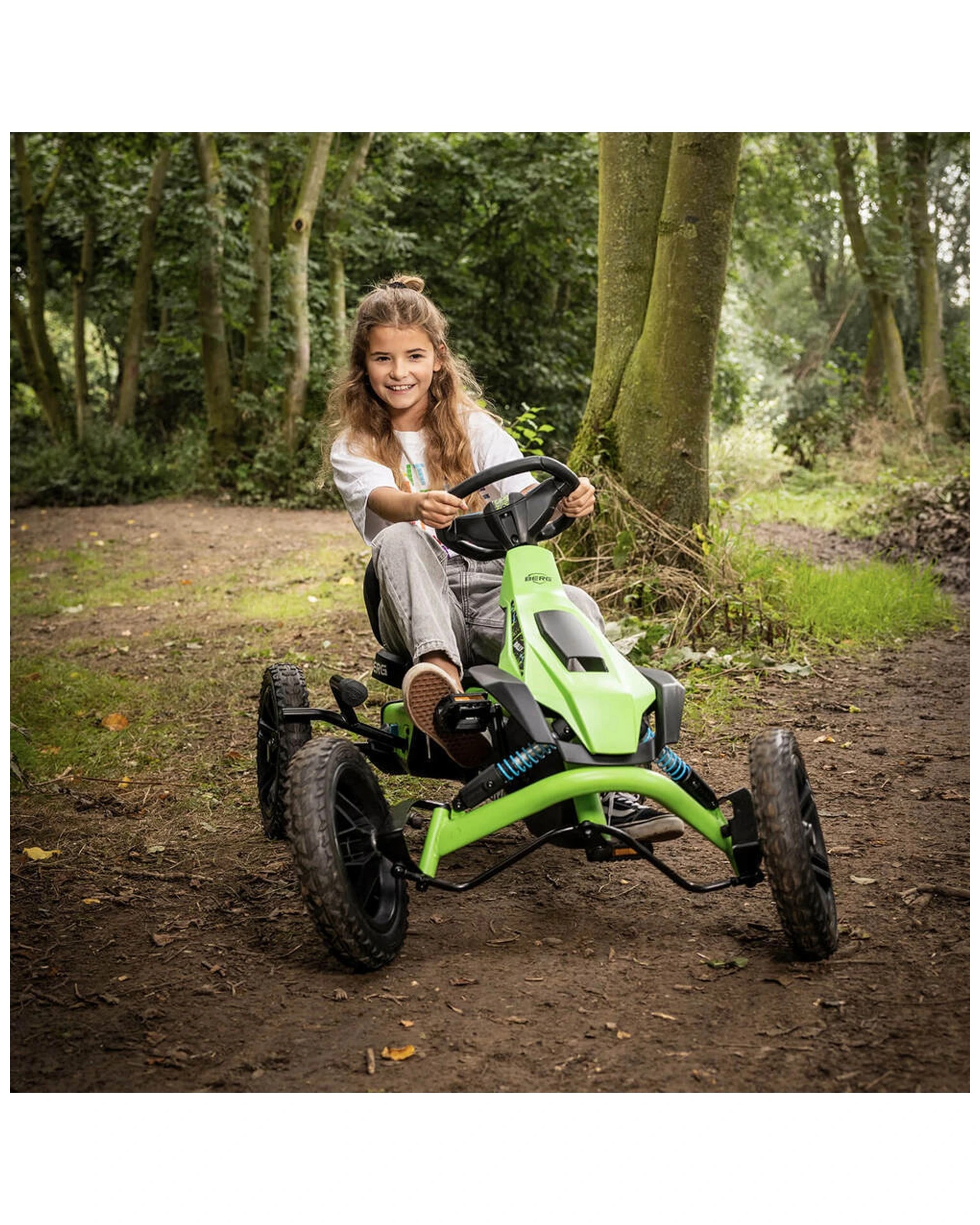 4 Berg Drt Rally Pedal Go Kart Kids Ride On Cherokee Green 4-12 Years 124cm - Green, 4 of 4