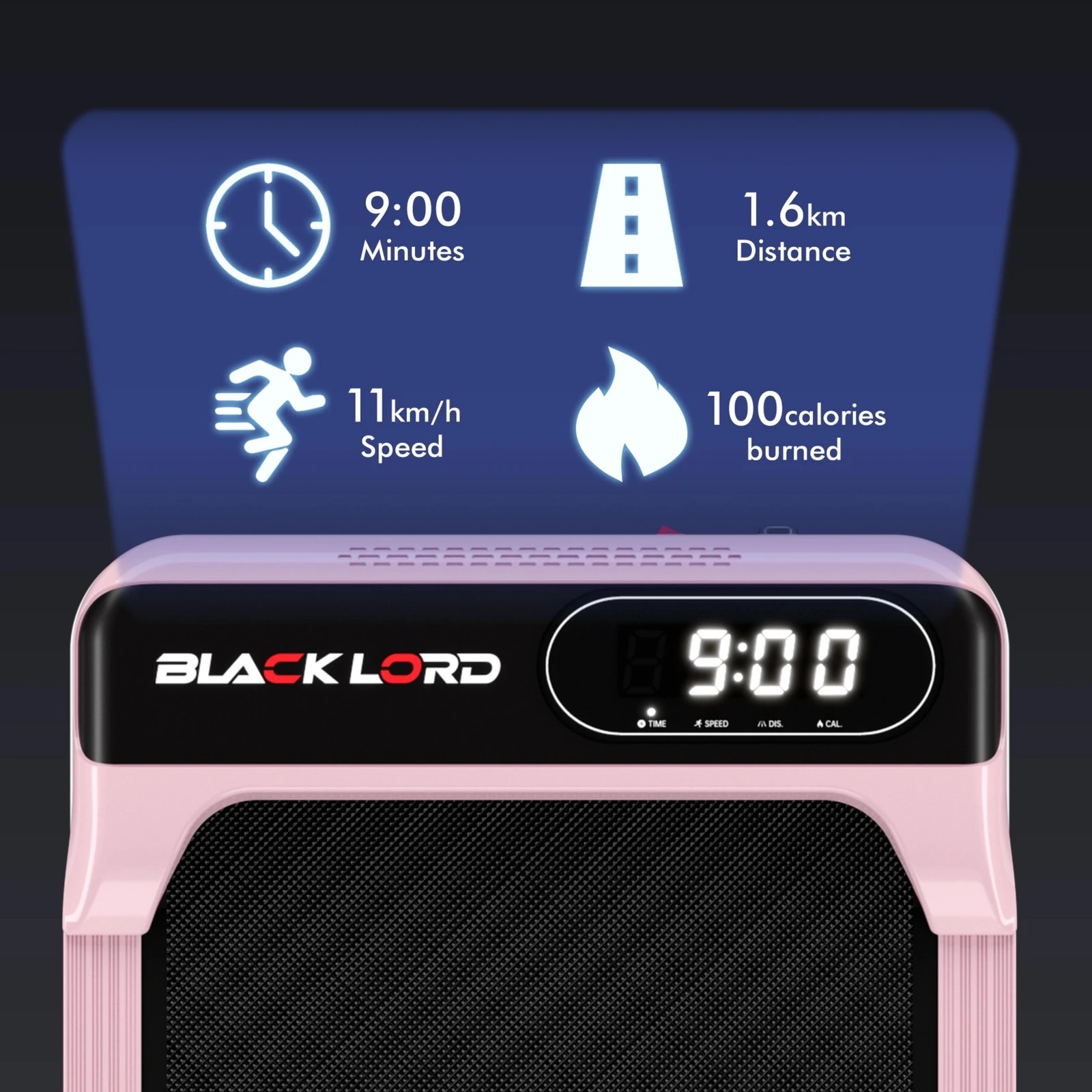 5 Black Lord Treadmill Electric Walking Pad Incline Home Gym Magnetic Remote - Pink, 5 of 10