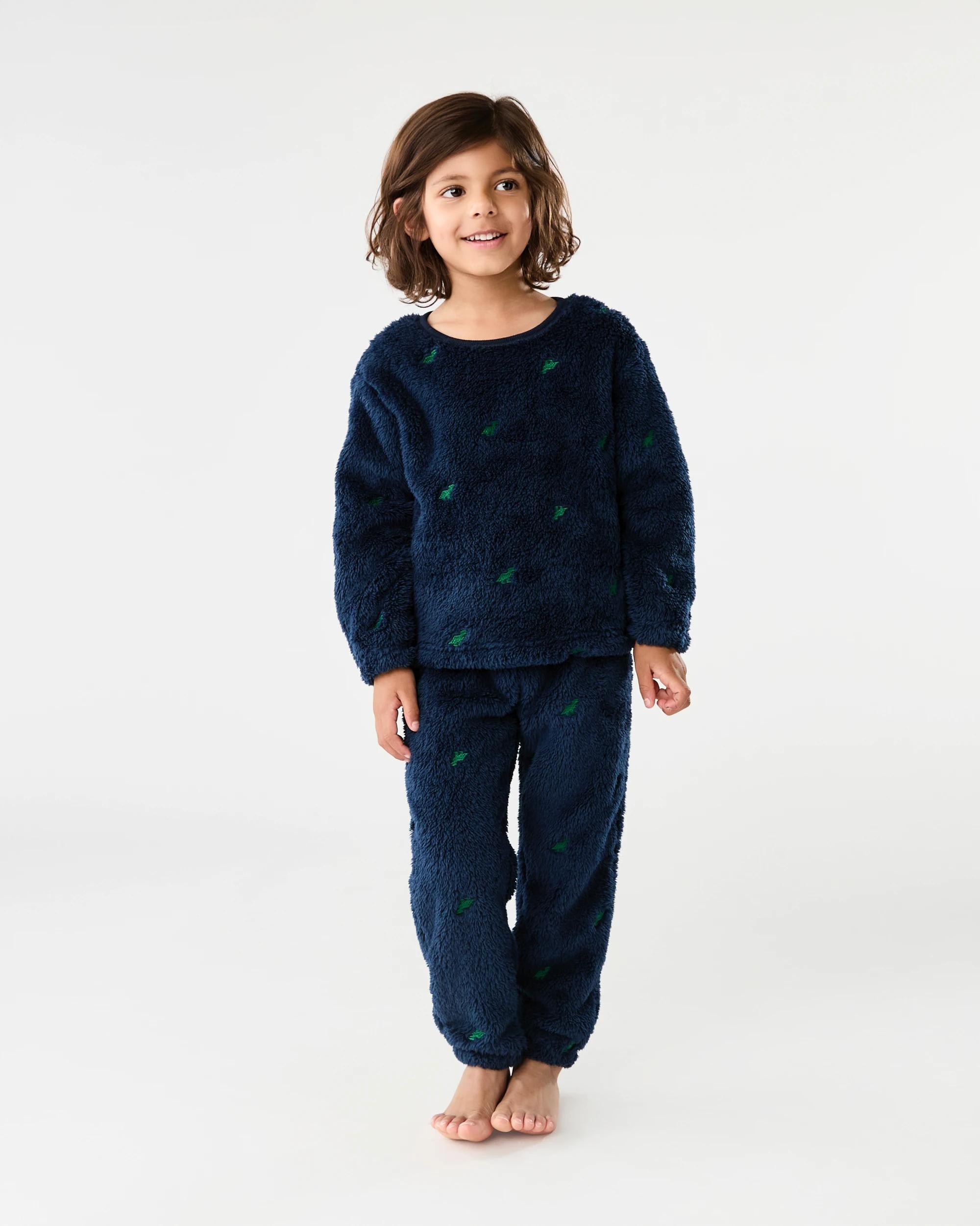 2 Embroidery Fluffy Pyjama Set Nvy Trex, 2 of 6