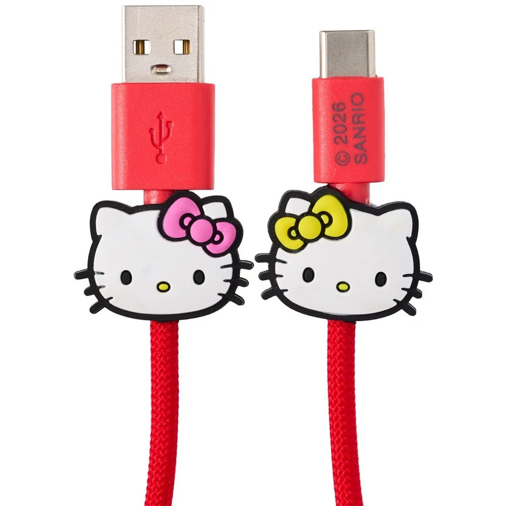 1 Hello Kitty USB-A To USB-C Charger Cord, 1 of 3