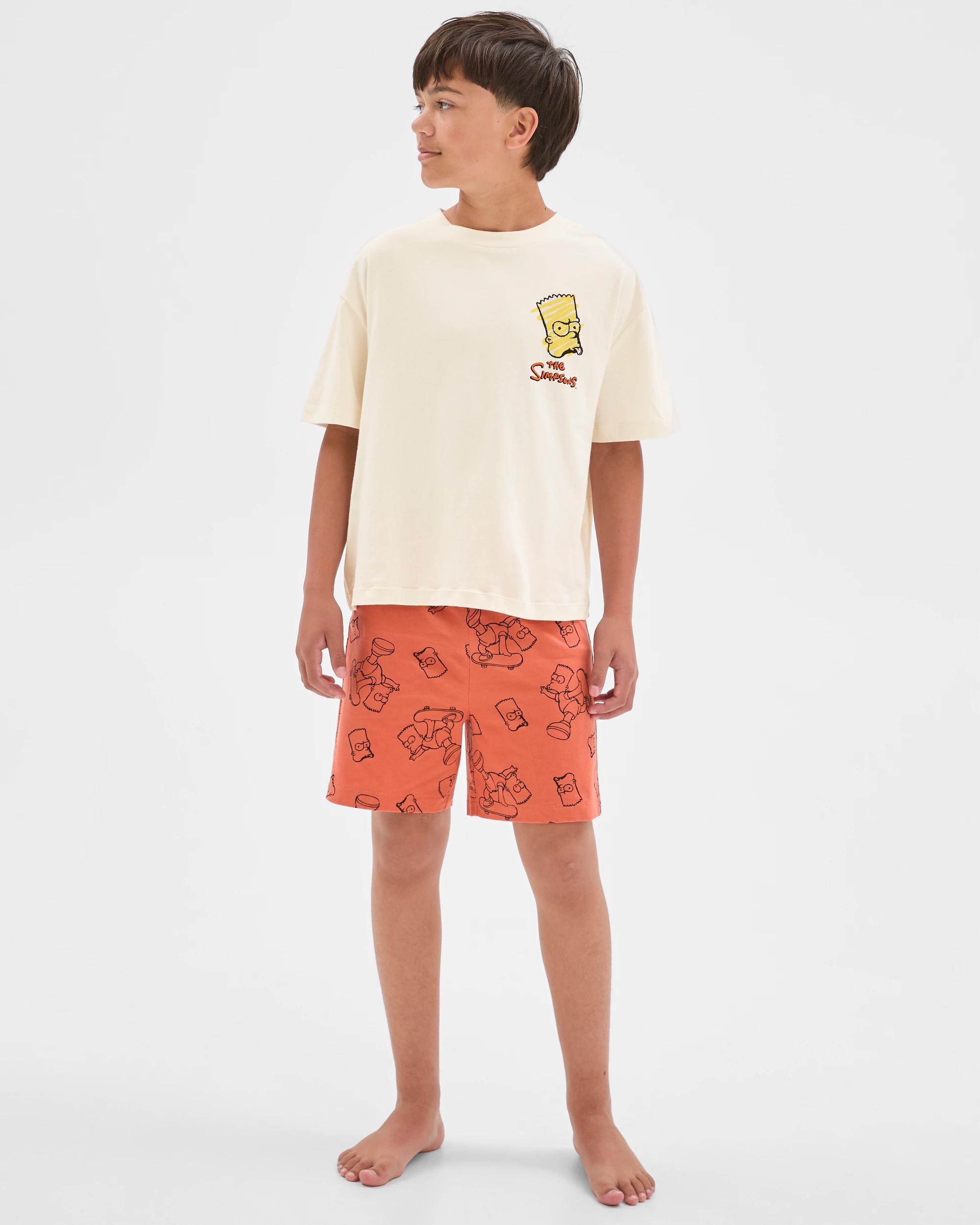 1 The Simpsons Australian Cotton Older Boys Oversized Knit Pyjama Set SIMPSONS, 1 of 7