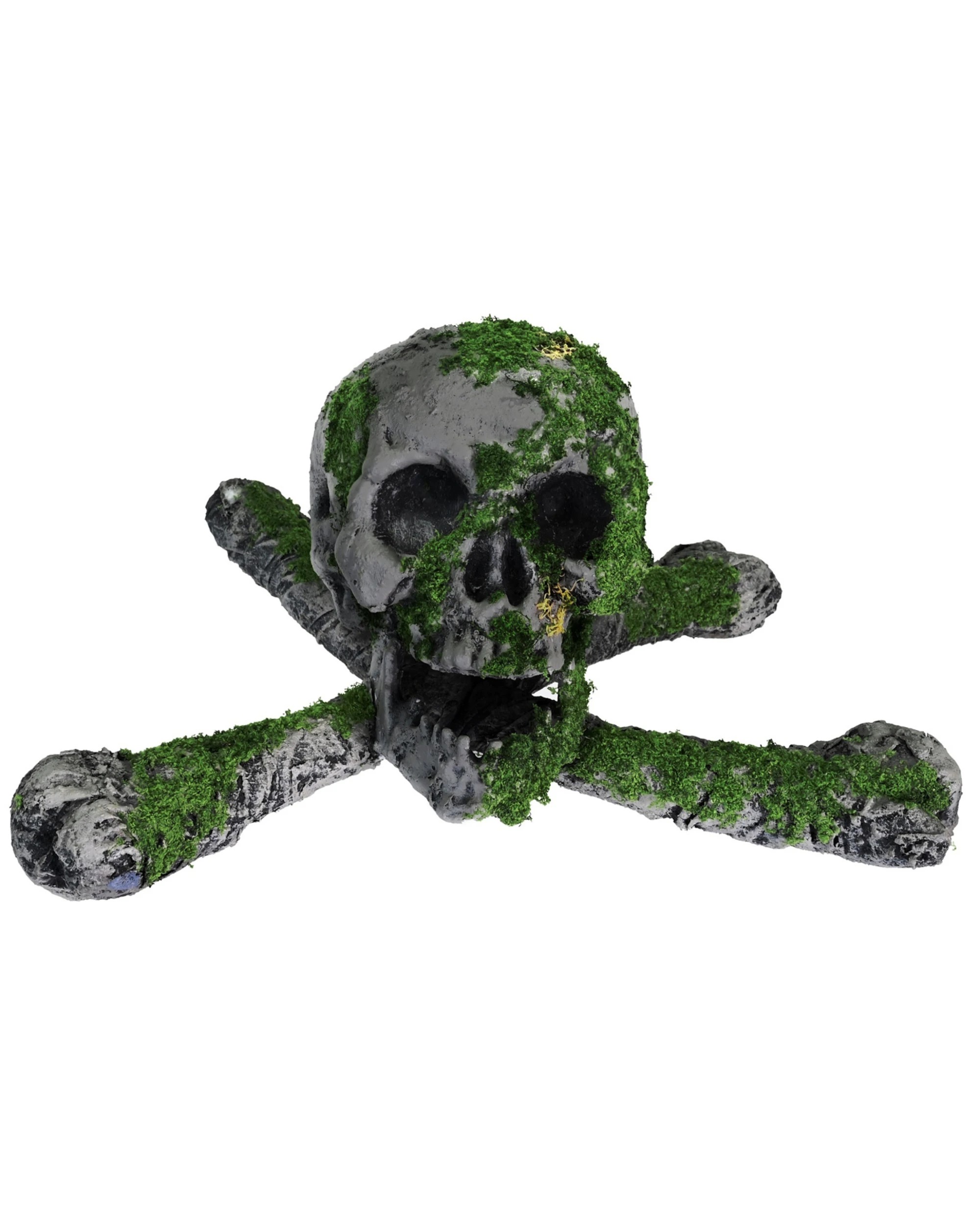 1 Uncle Bills Moss Skull and Crossbones Decoration - Grey, 1 of 3