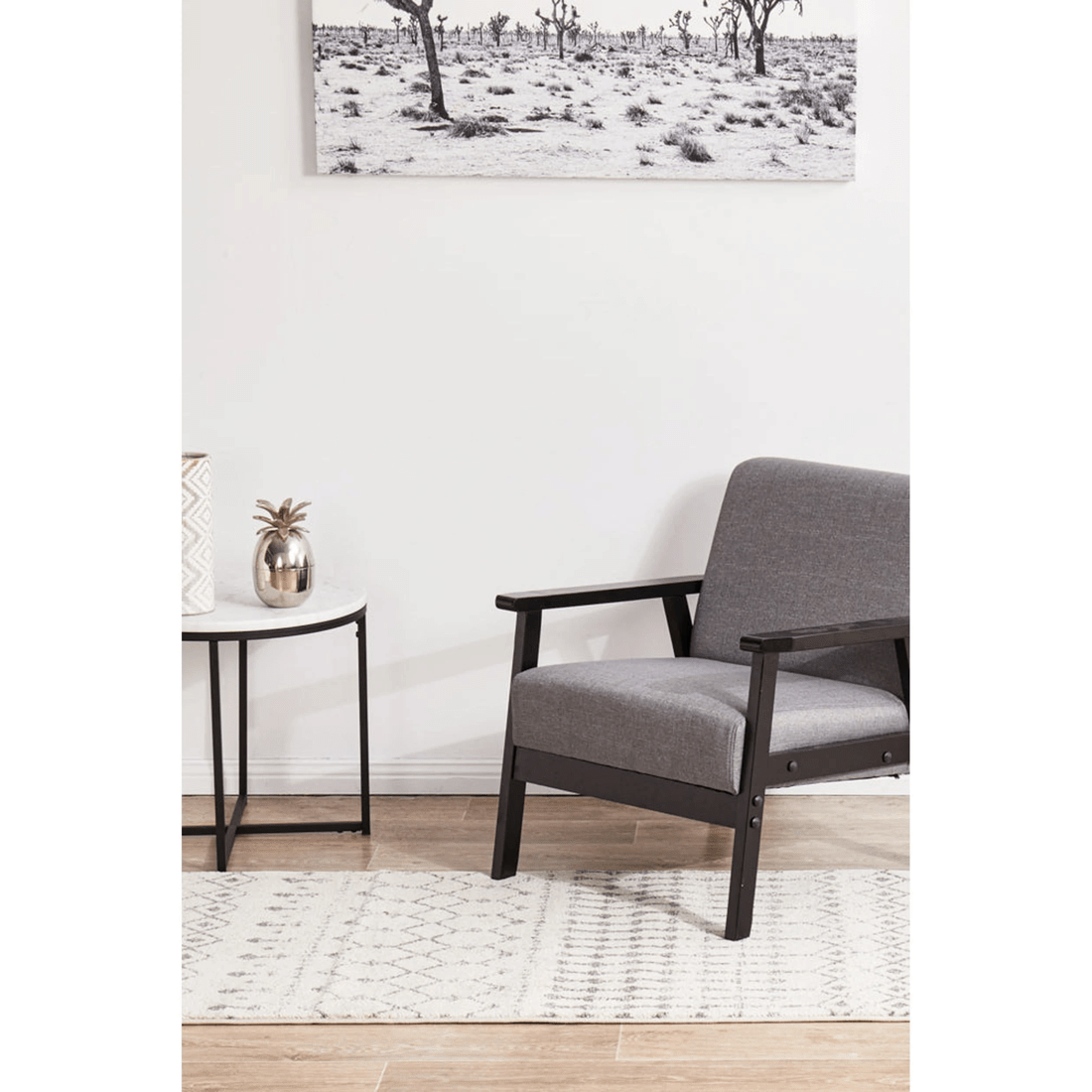 4 RUG CULTURE Chrome Elsa Silver Runner Rug — Power-Loomed 100% Polypropylene, 10mm Pile - Silver, 4 of 9