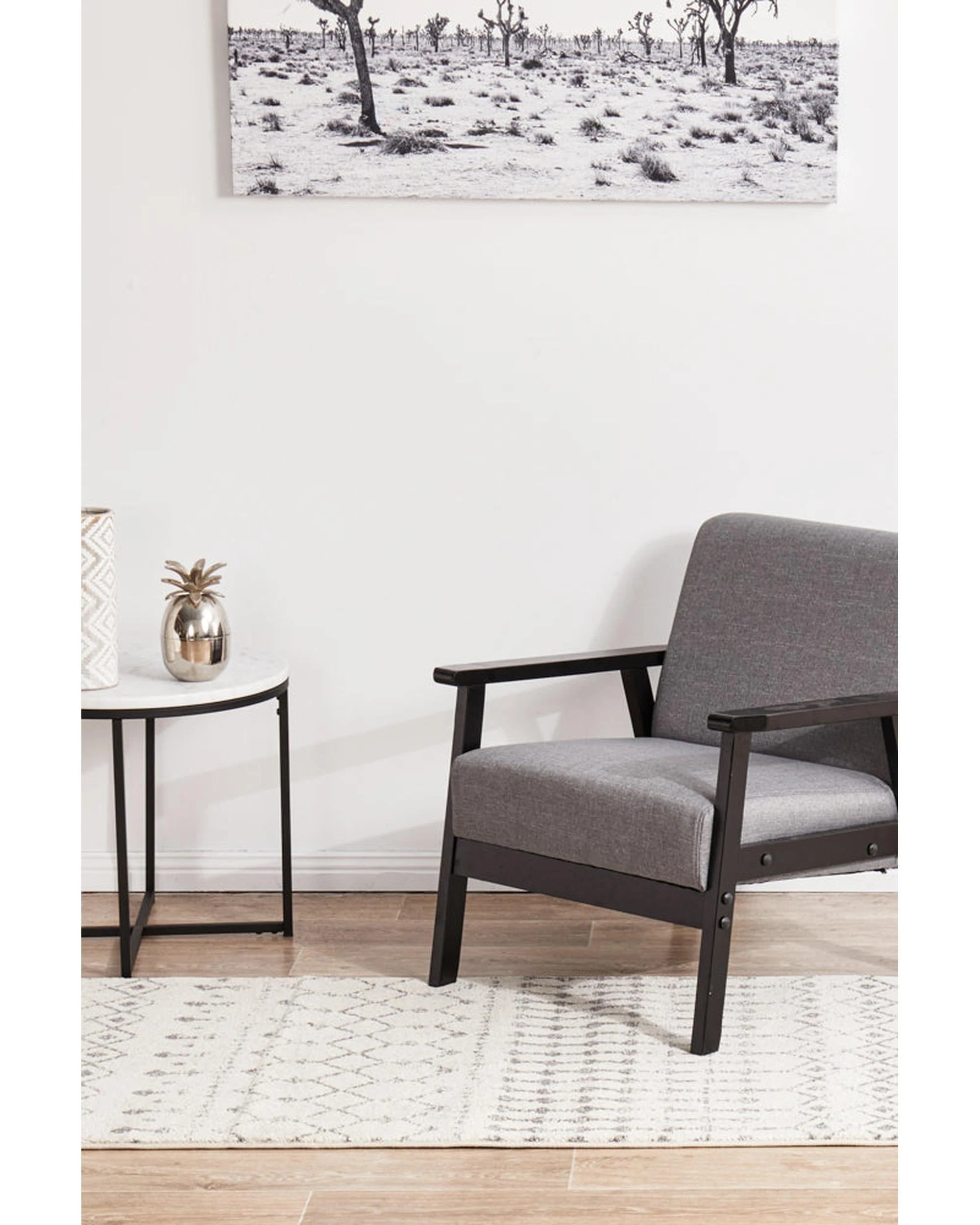 4 RUG CULTURE Chrome Elsa Silver Runner Rug — Power-Loomed 100% Polypropylene, 10mm Pile - Silver, 4 of 9