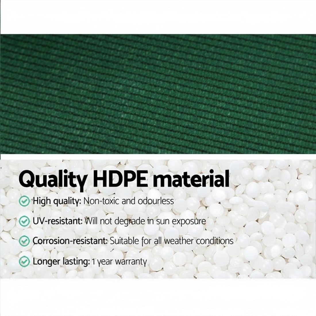 5 Instahut 70% Shade Cloth 3.66x20m Shadecloth Sail Heavy Duty - Green, 5 of 7