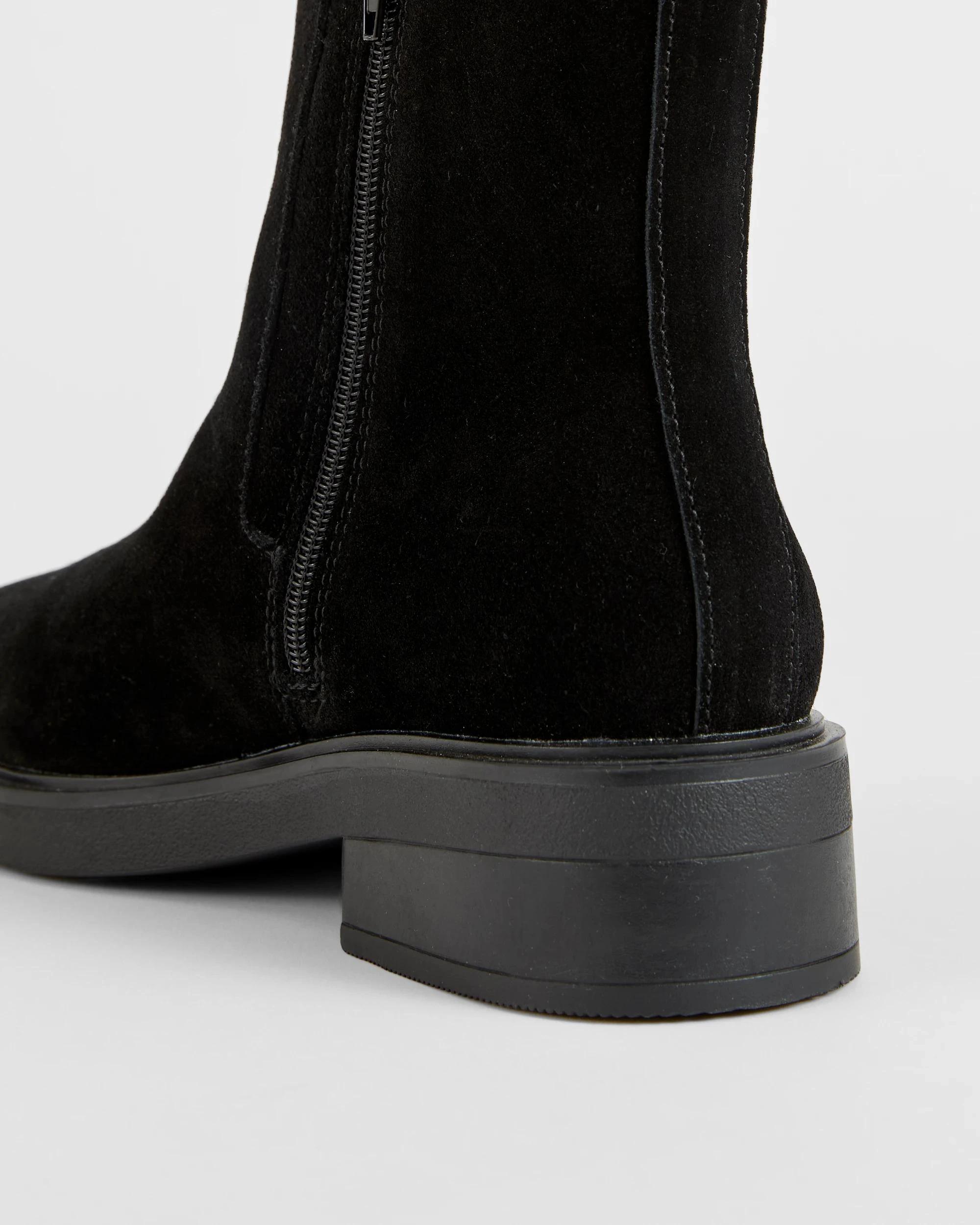 3 Target Woman Genuine Leather and Suede Chelsea Boots - Coria BLACK SUEDE, 3 of 3