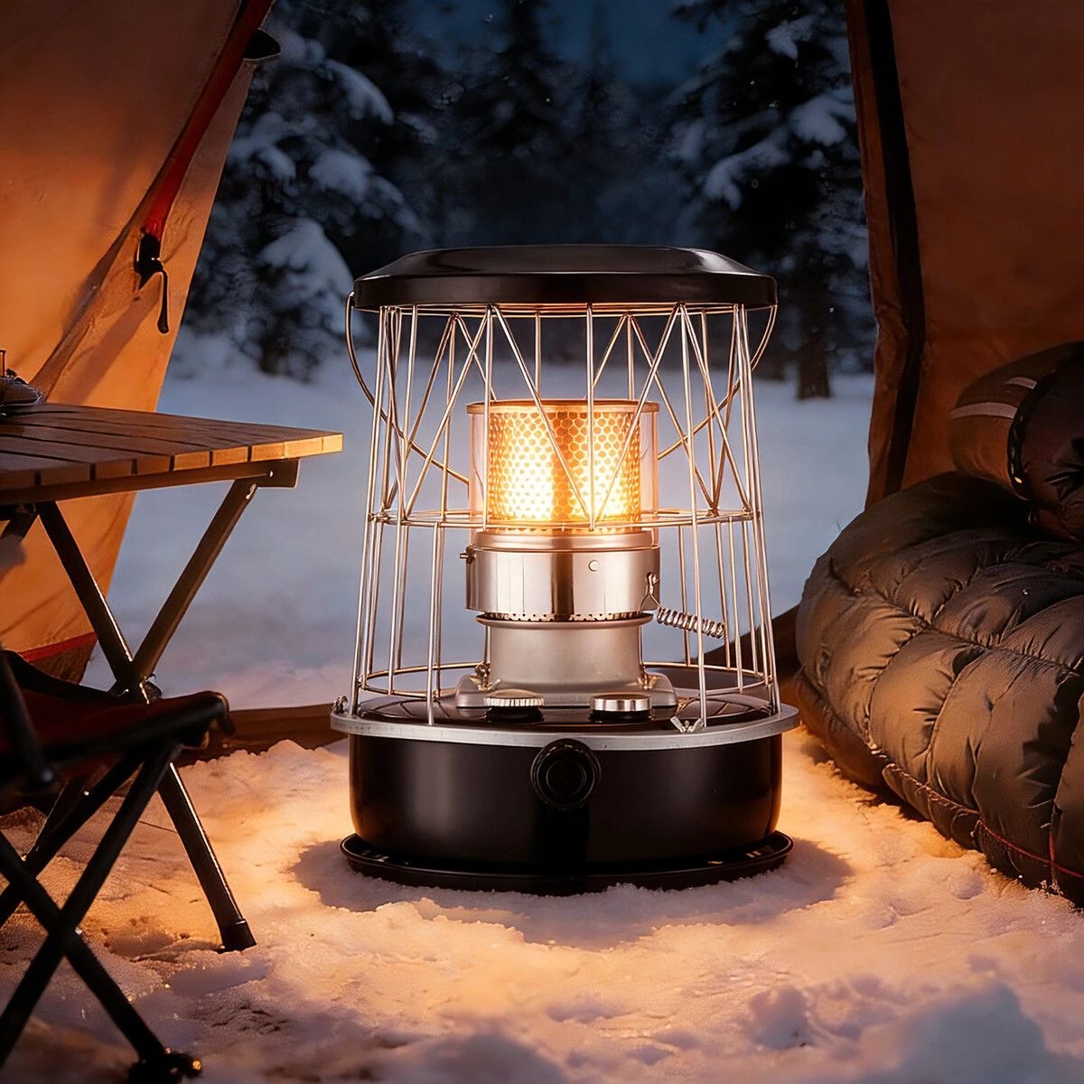3 AUSWAY Portable Kerosene Heater Non Electric Camping Heating Cooking Stove, 3 of 5