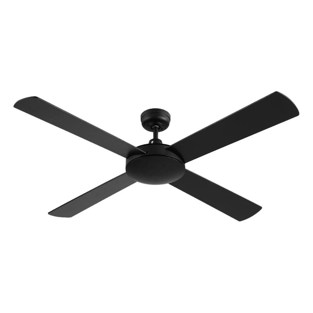 1 Devanti 52'' Ceiling Fan DC Motor 4 Blades w/Remote - - Black, 1 of 6