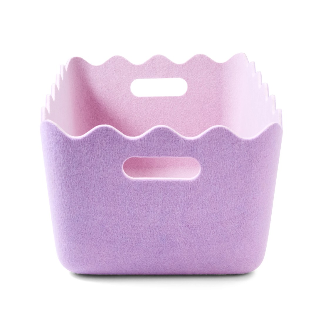 6 Two Tone Flat Felt Basket - Lilac, 6 of 8