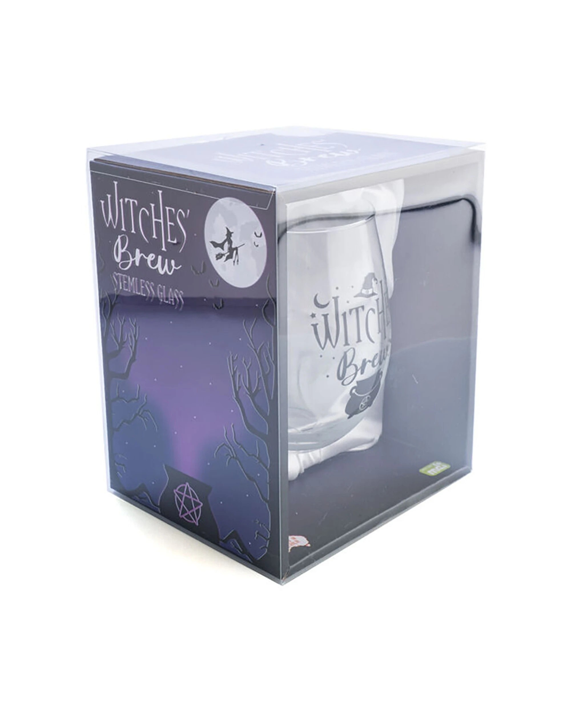 3 Tallulah Stemless Wine Glass Tumbler Party Drinkware Witches Brew - Clear, 3 of 3