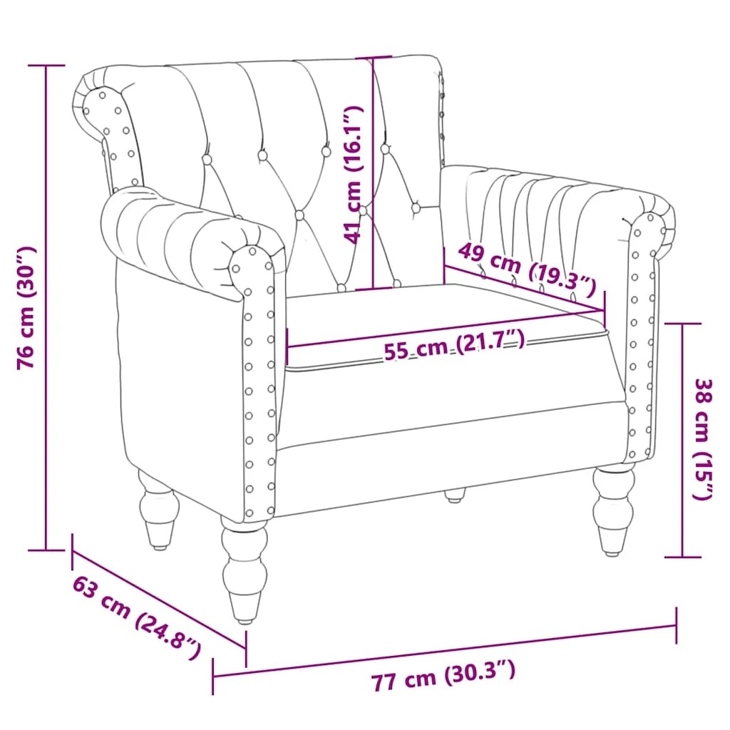 7 vidaXL Chair Leather - Brown, 7 of 8