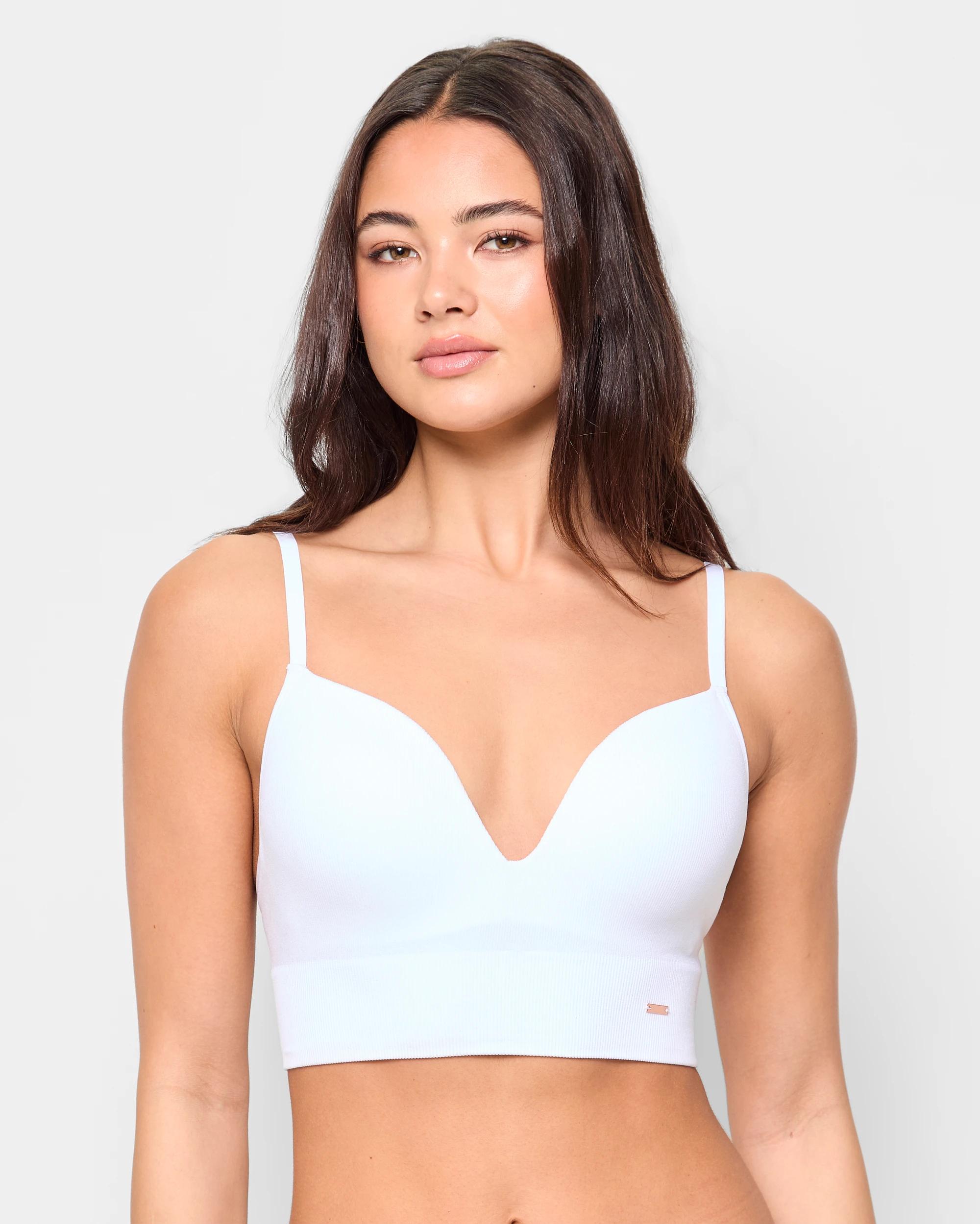 1 Ribbed Seamfree Push Up Crop - Lily Loves WHITE, 1 of 3