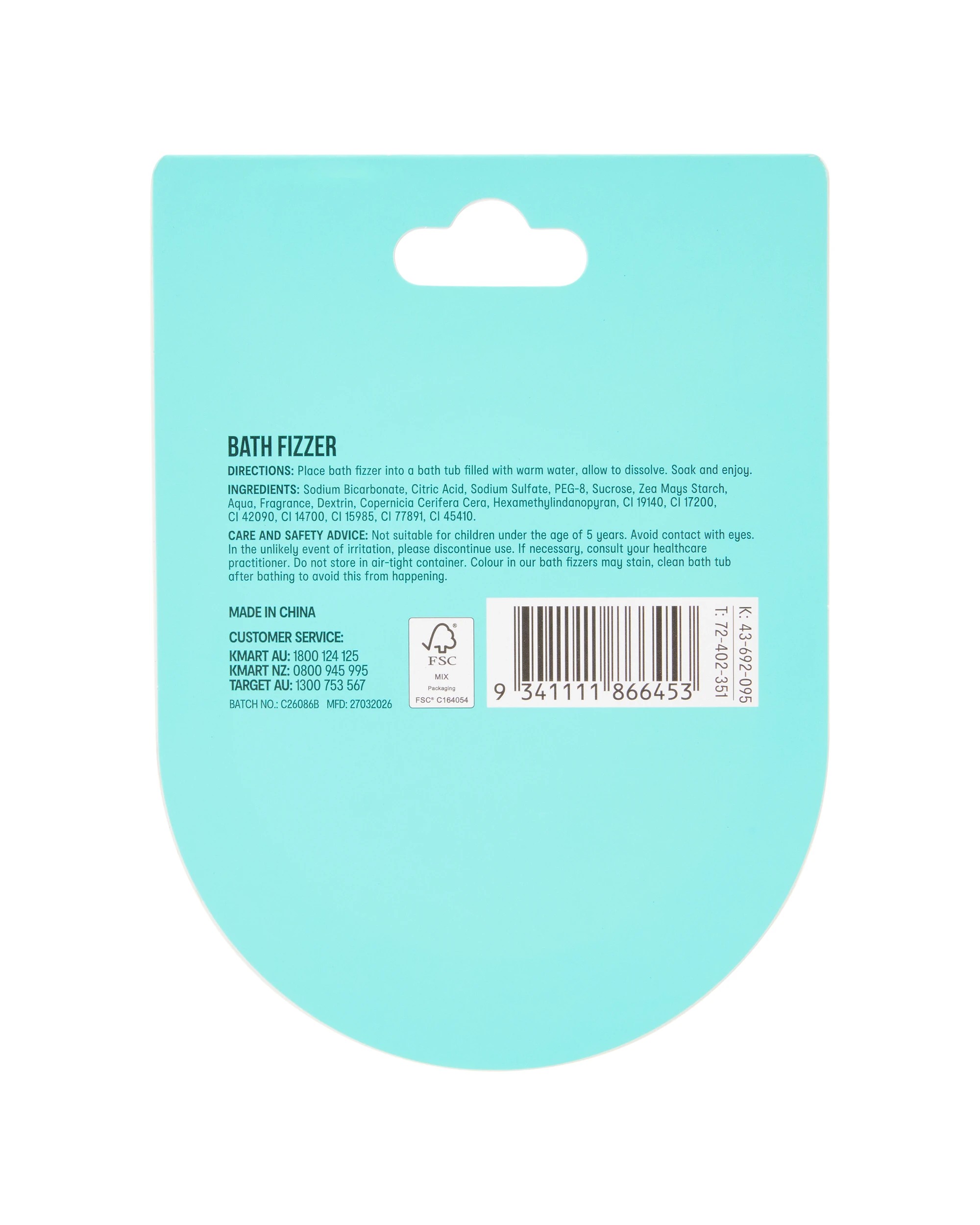 5 OXX Bodycare Bath Fizzer 100g - Strawberry Scented, 5 of 5