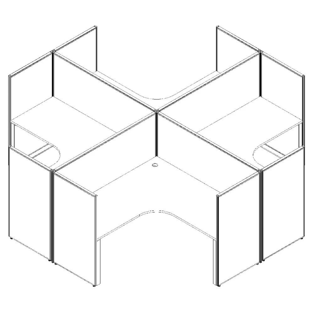 6 Stilford Screen 750 W x 1250 H mm Black Frame Grey Fabric Office Furnishing Accessories, Workspace Screens & Partitions, 6 of 6