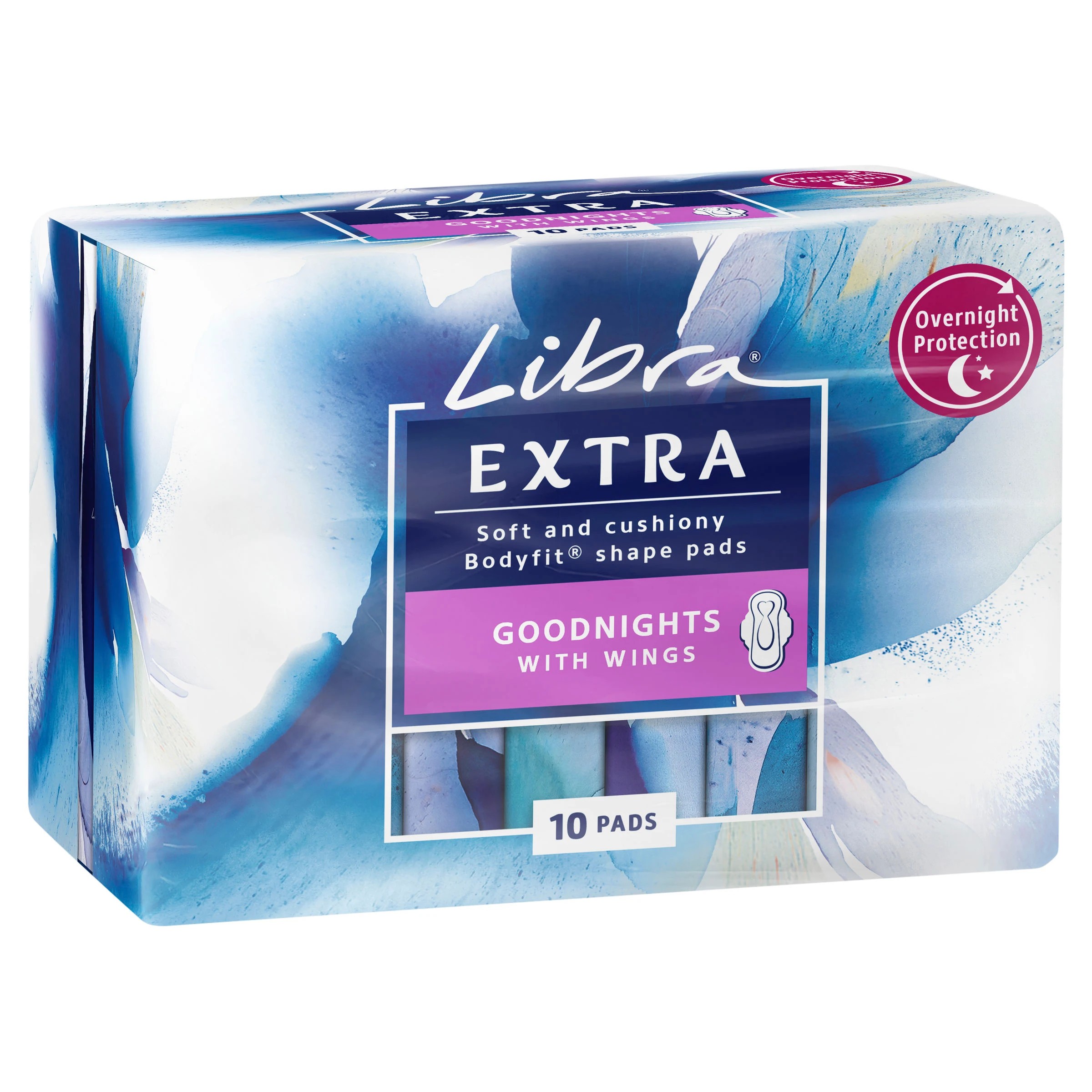1 Libra 10 Pack Extra Goodnights Pads, 1 of 2