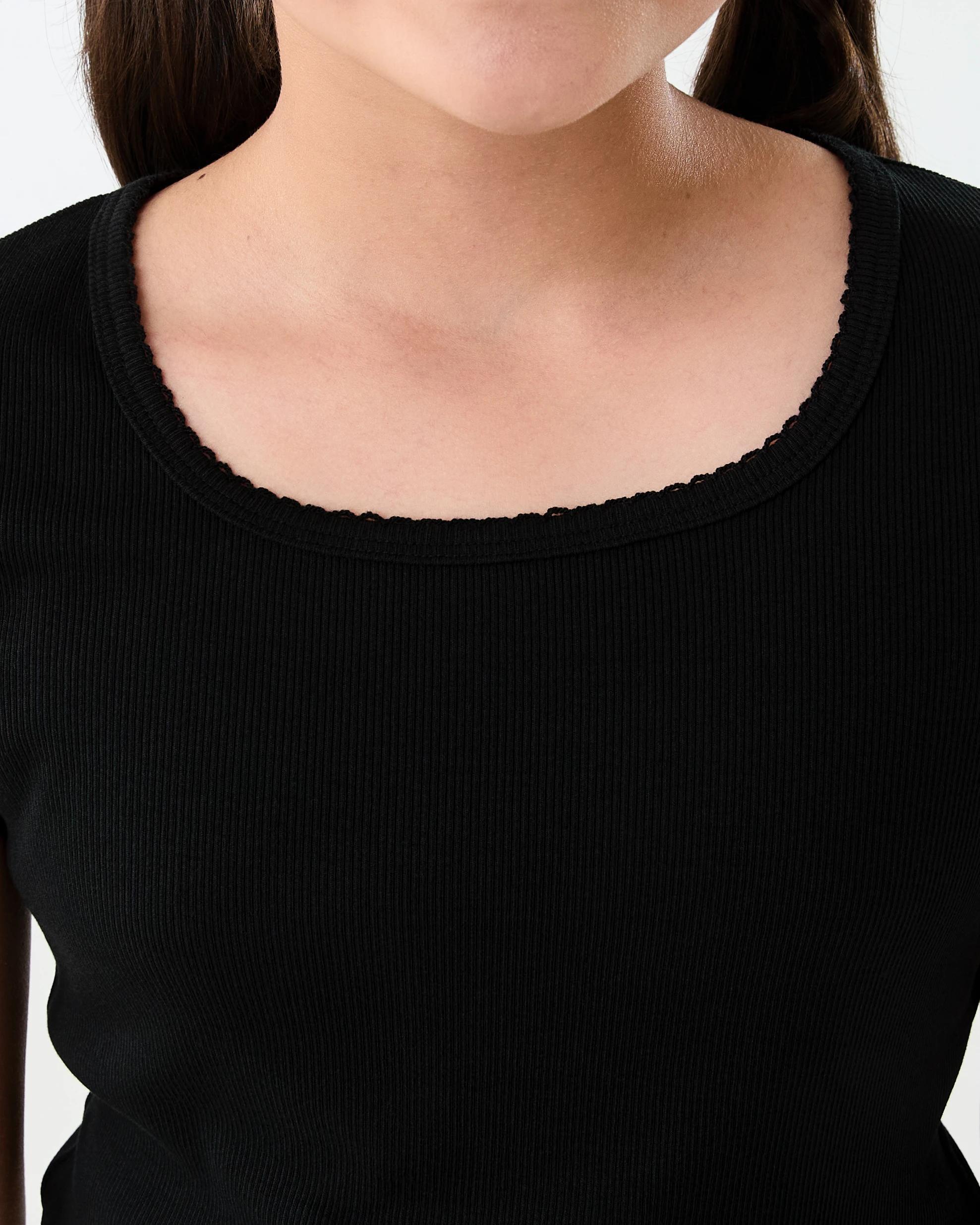 4 Short Sleeve Rib T-shirt Black, 4 of 6