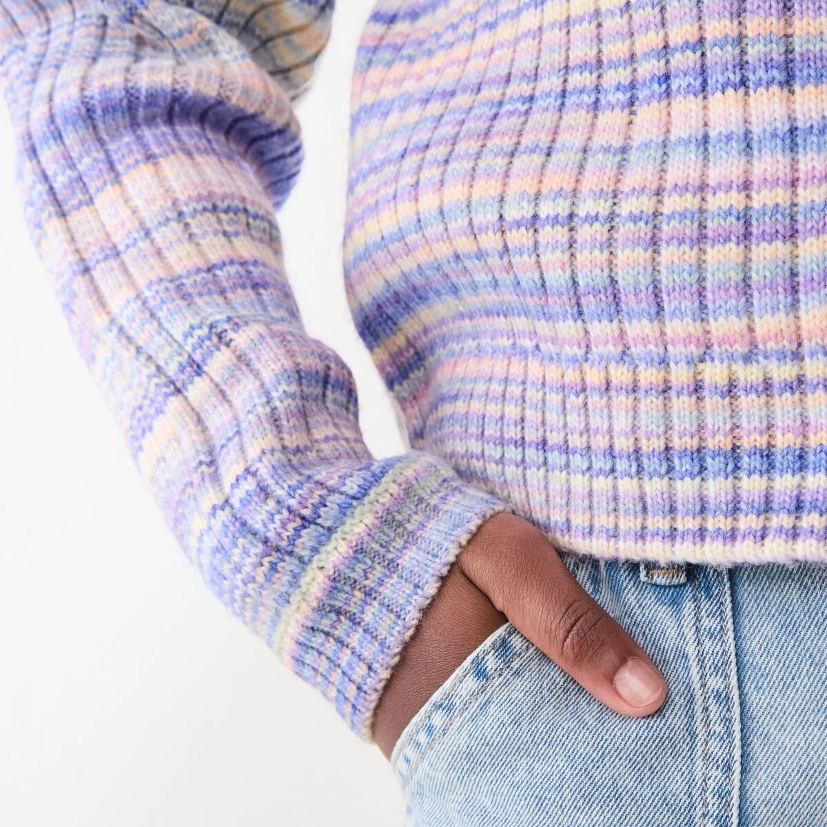3 Button Through Cardigan Space Blue, 3 of 6