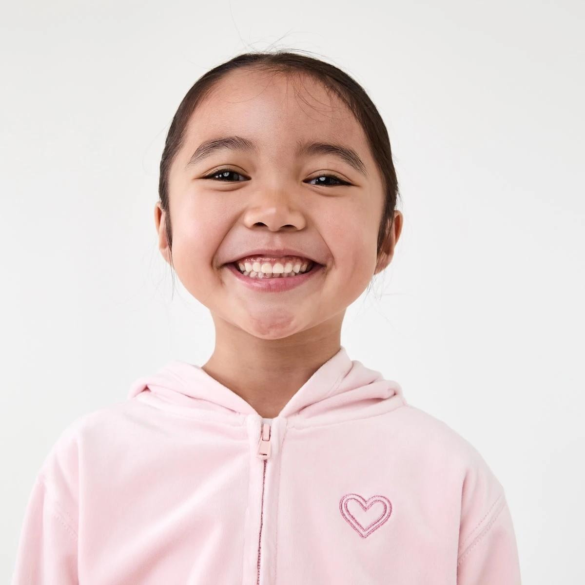 4 Velour Zip Through Sweatshirt Heart, 4 of 10