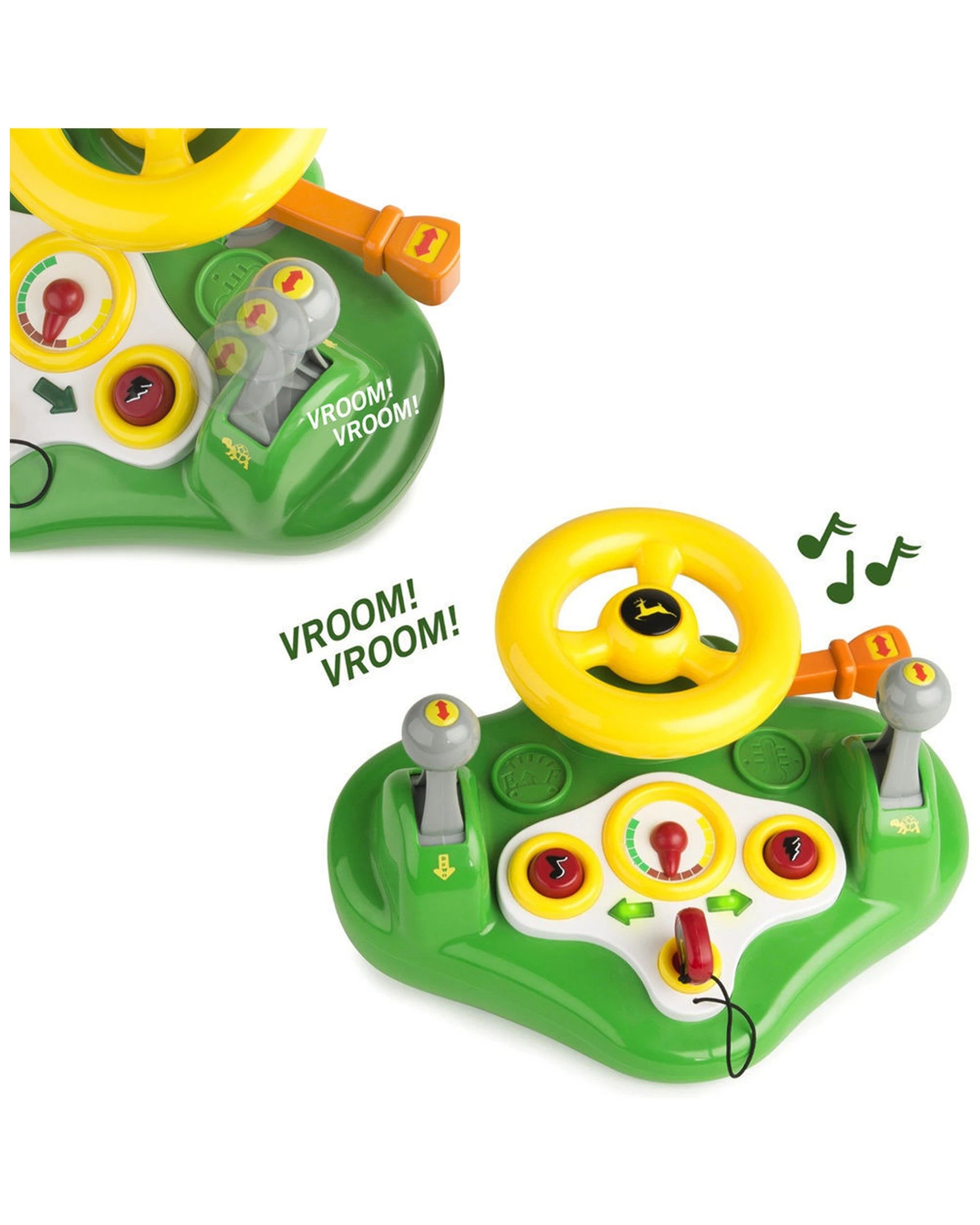 2 John Deere Busy Driver Steering Wheel Toy With Lights And Sounds For Kids 12 Months Plus - Green, 2 of 6