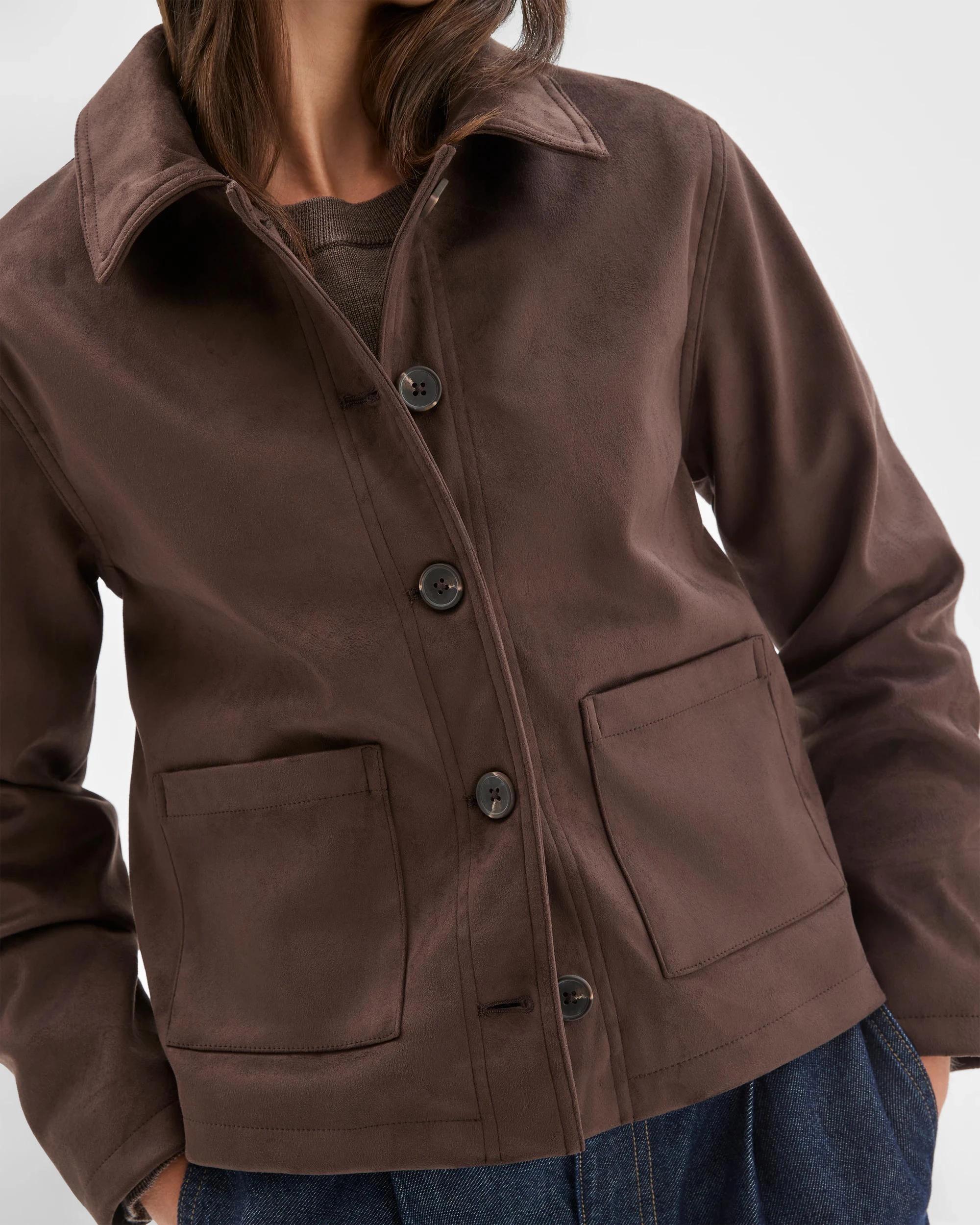 4 Target Petites Petites Suedette Jacket CHOCOLATE, 4 of 6