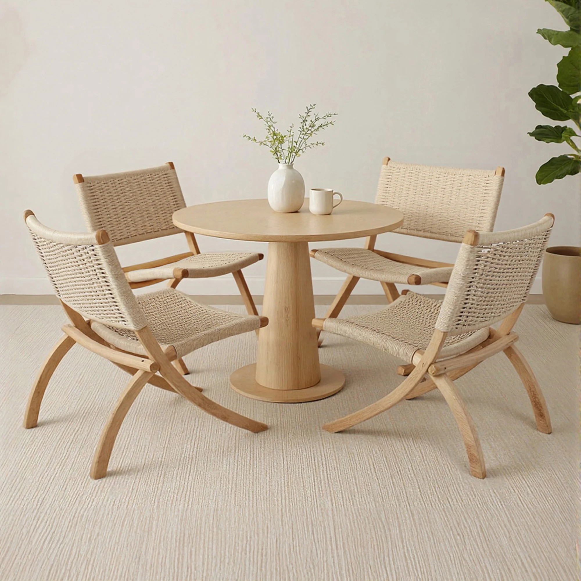 8 Levede 4x Rattan Accent Chair Foldable - Natural, 8 of 8