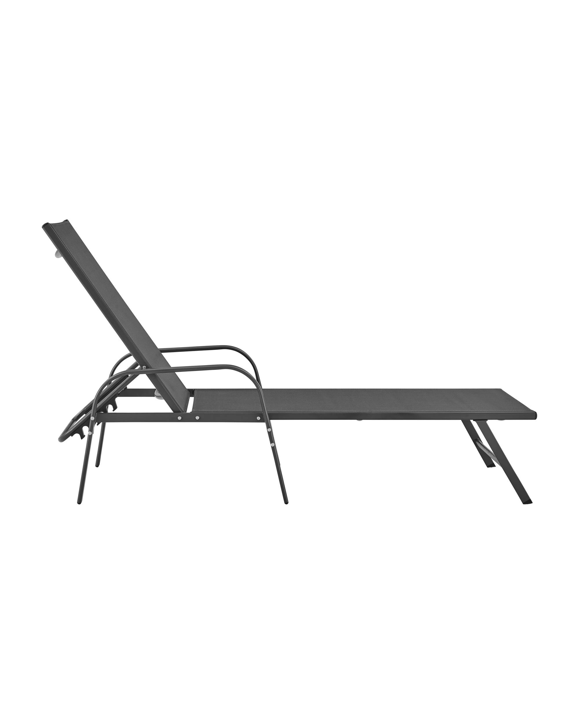 5 Kodu Outdoor Lounge Pool Recliner Chair - Charcoal, 5 of 10
