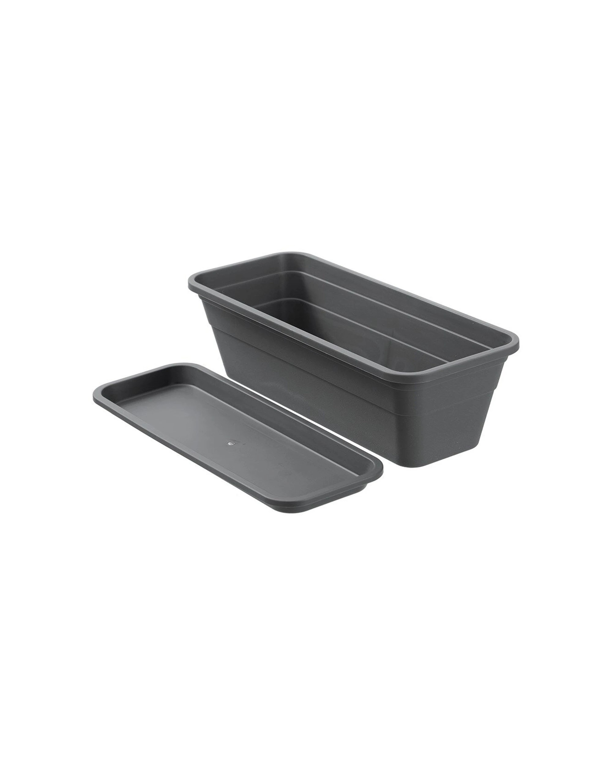 8 Boxsweden Classic Plastic Planter Rect With Saucer Durable 44cm - Multi, 8 of 8