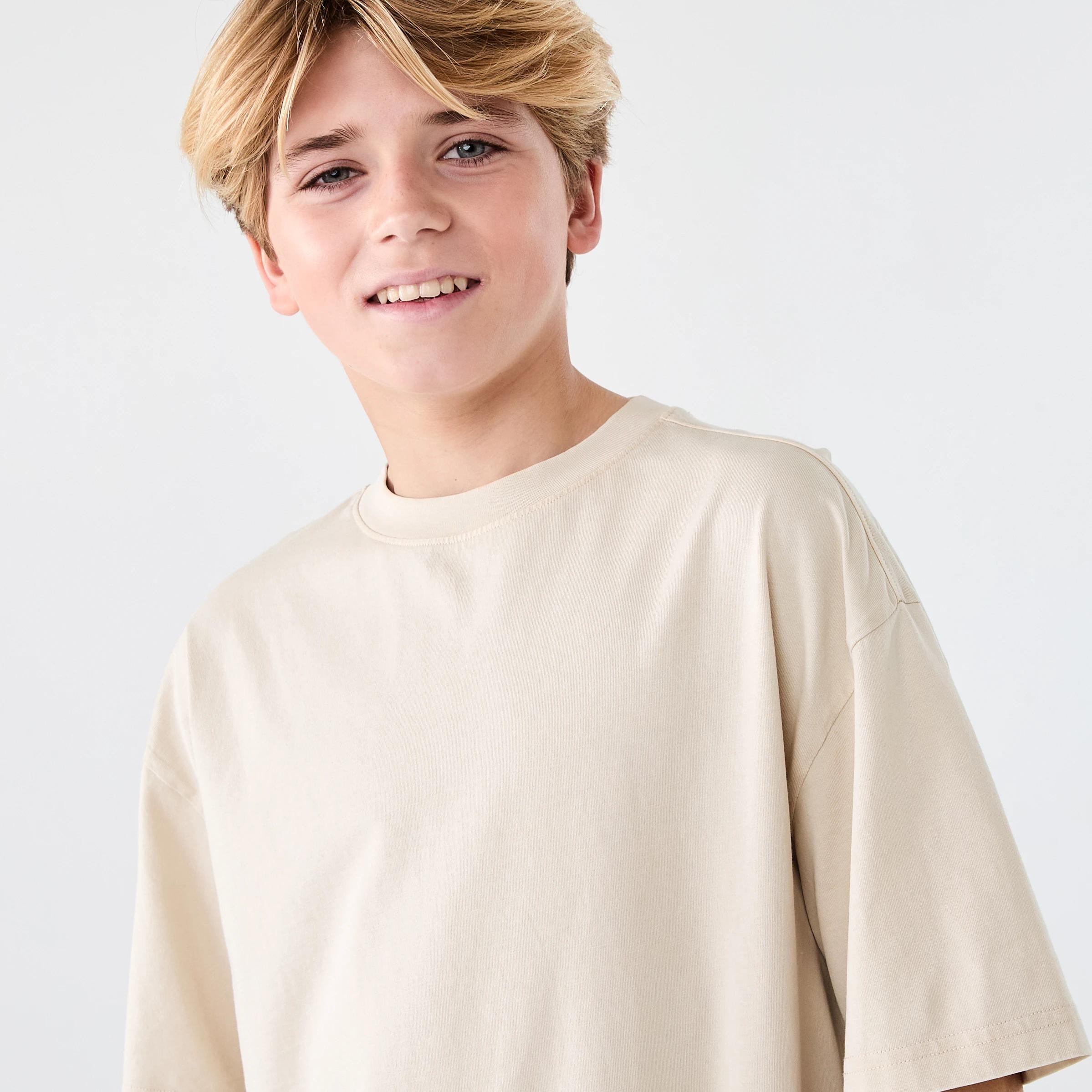 3 Short Sleeve Oversized Acid Wash T-shirt NEUTRAL, 3 of 6