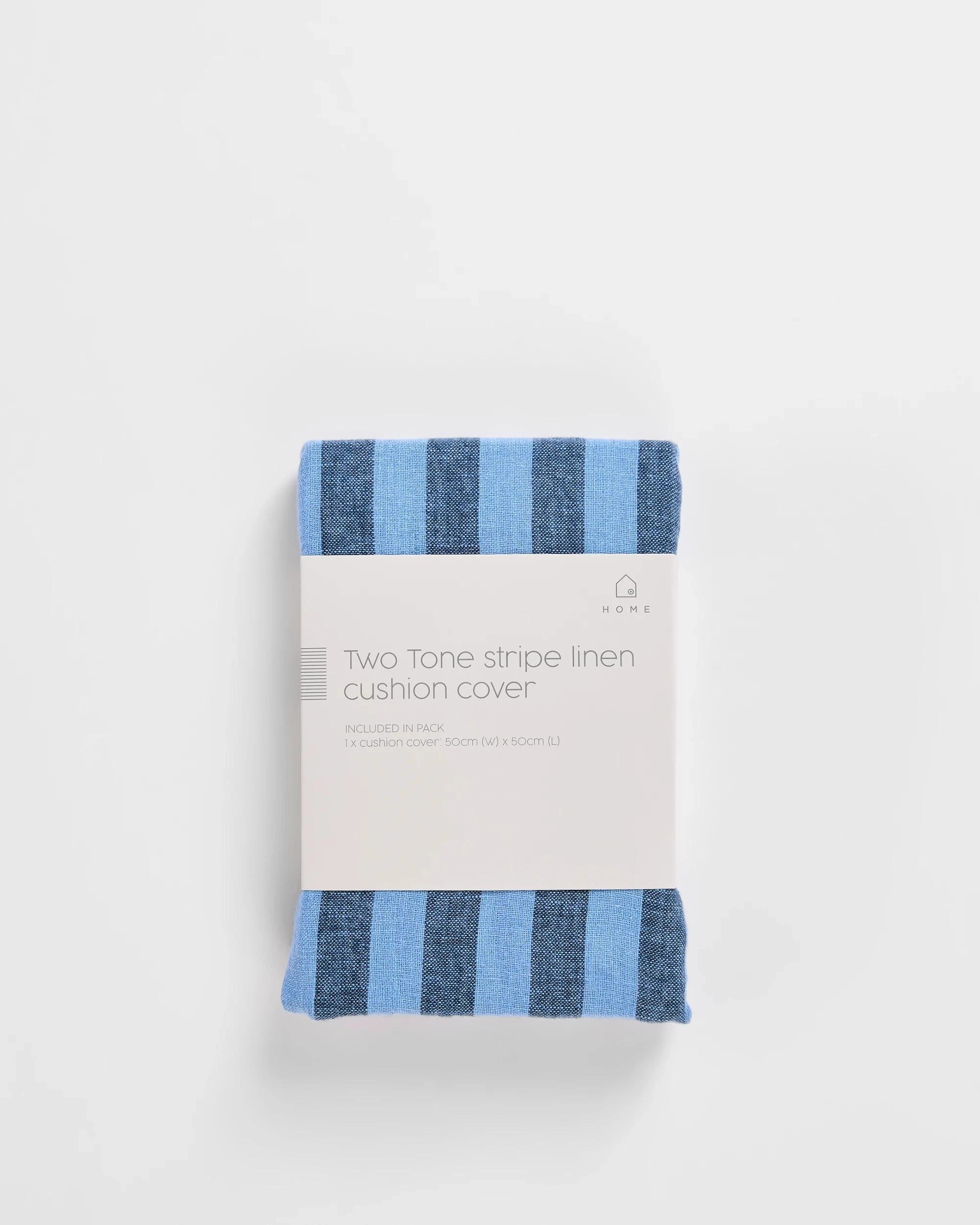 1 Target Two Tone Stripe Linen Stripe Cushion - Blue Bonnet - Blue, 1 of 3