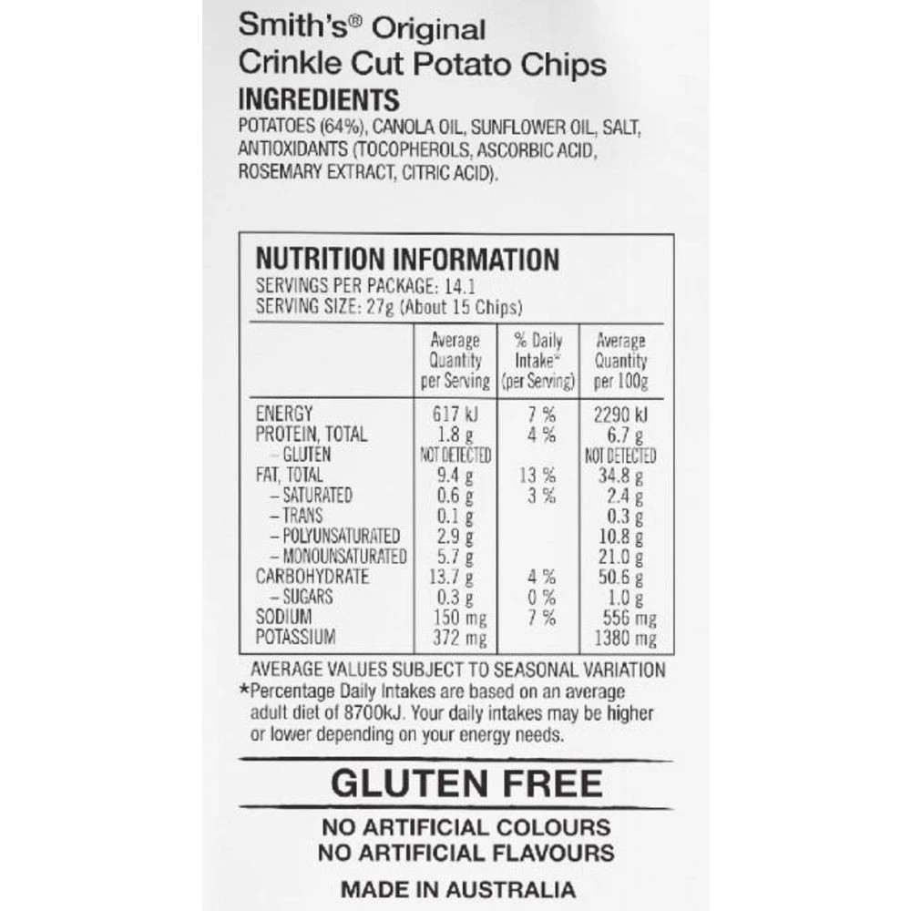 3 Smiths Original Chips 380g, 3 of 3