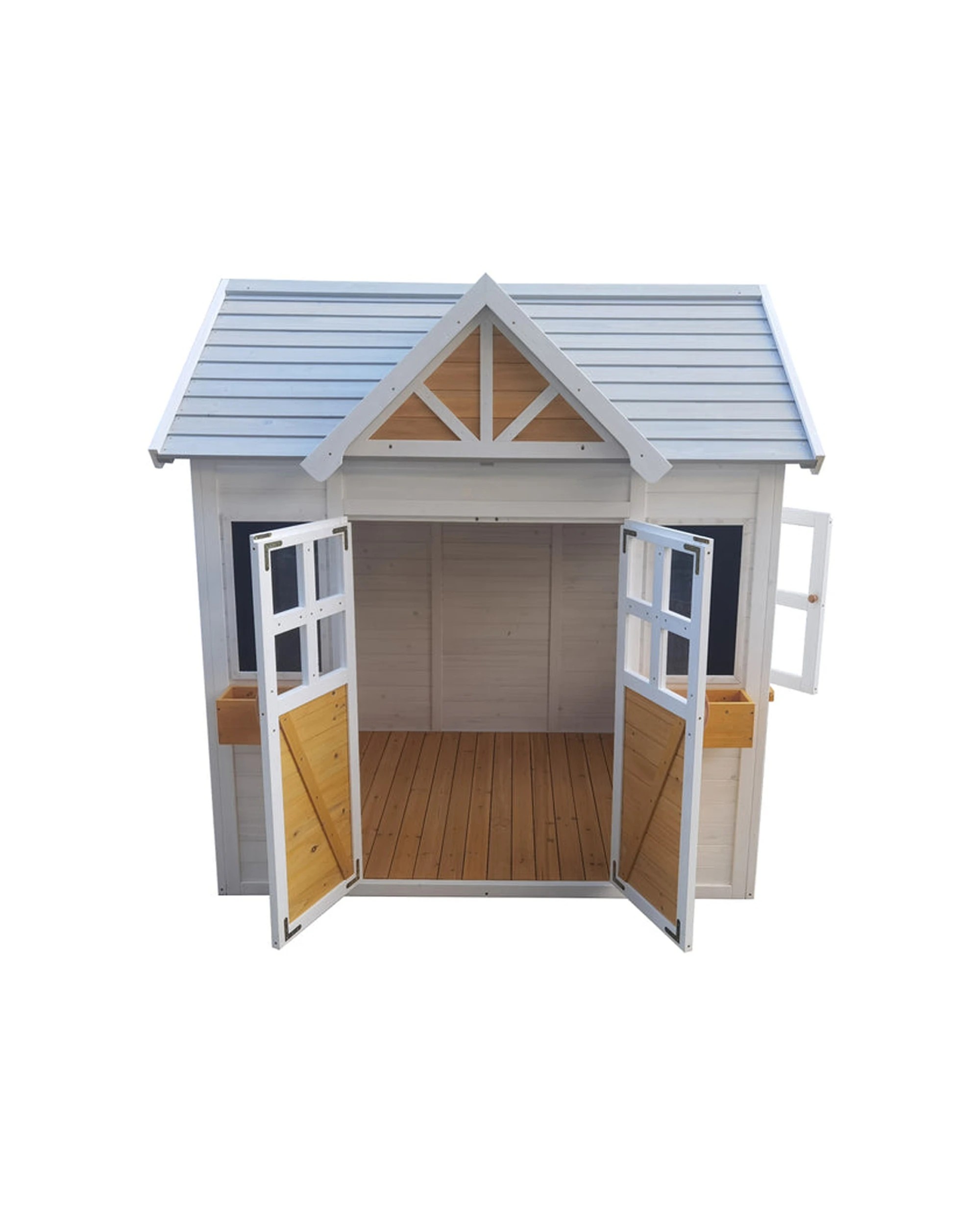 4 KIDZSHACK Country Kids Outdoor Cubby House Planter Boxes Blackboard Mud Kit - White, 4 of 5