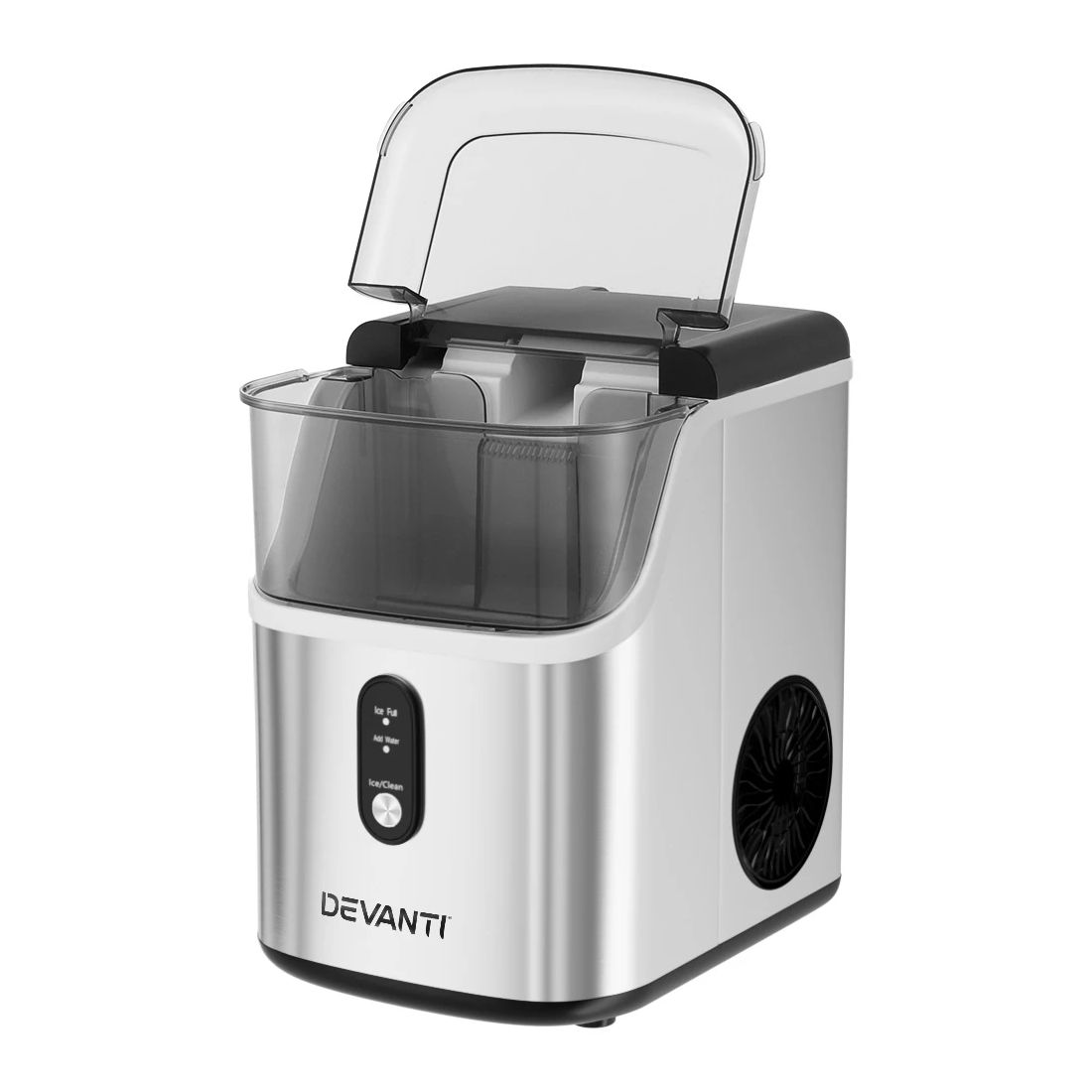 1 Devanti Ice Maker Machine 15kg Nugget Ice Cube - Grey, 1 of 6