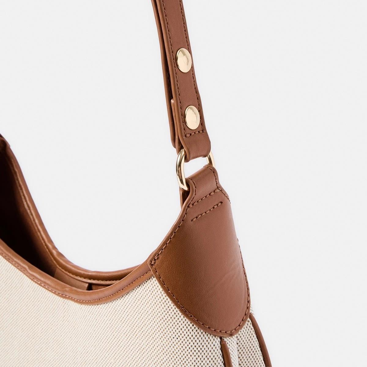 3 Woven Contrast Shoulder Bag Nat Tan, 3 of 10