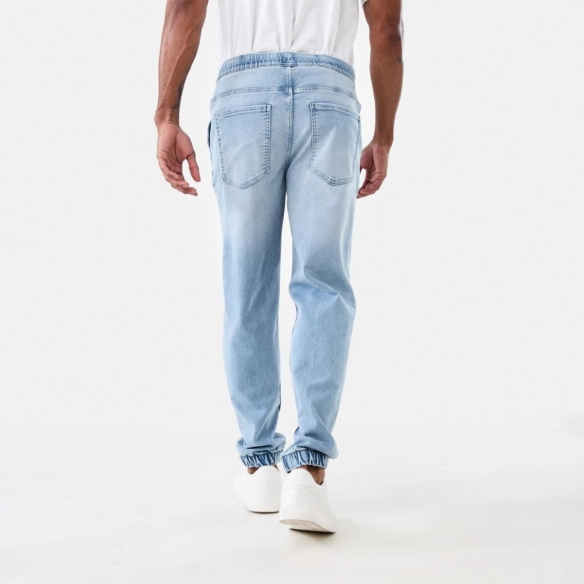 3 Cuffed Denim Joggers LIGHT WASH, 3 of 5