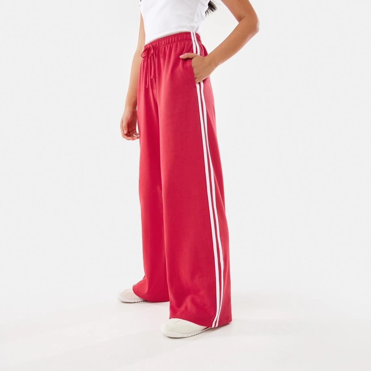 1 Side Stripe Pull On Pants Cherry Red, 1 of 10