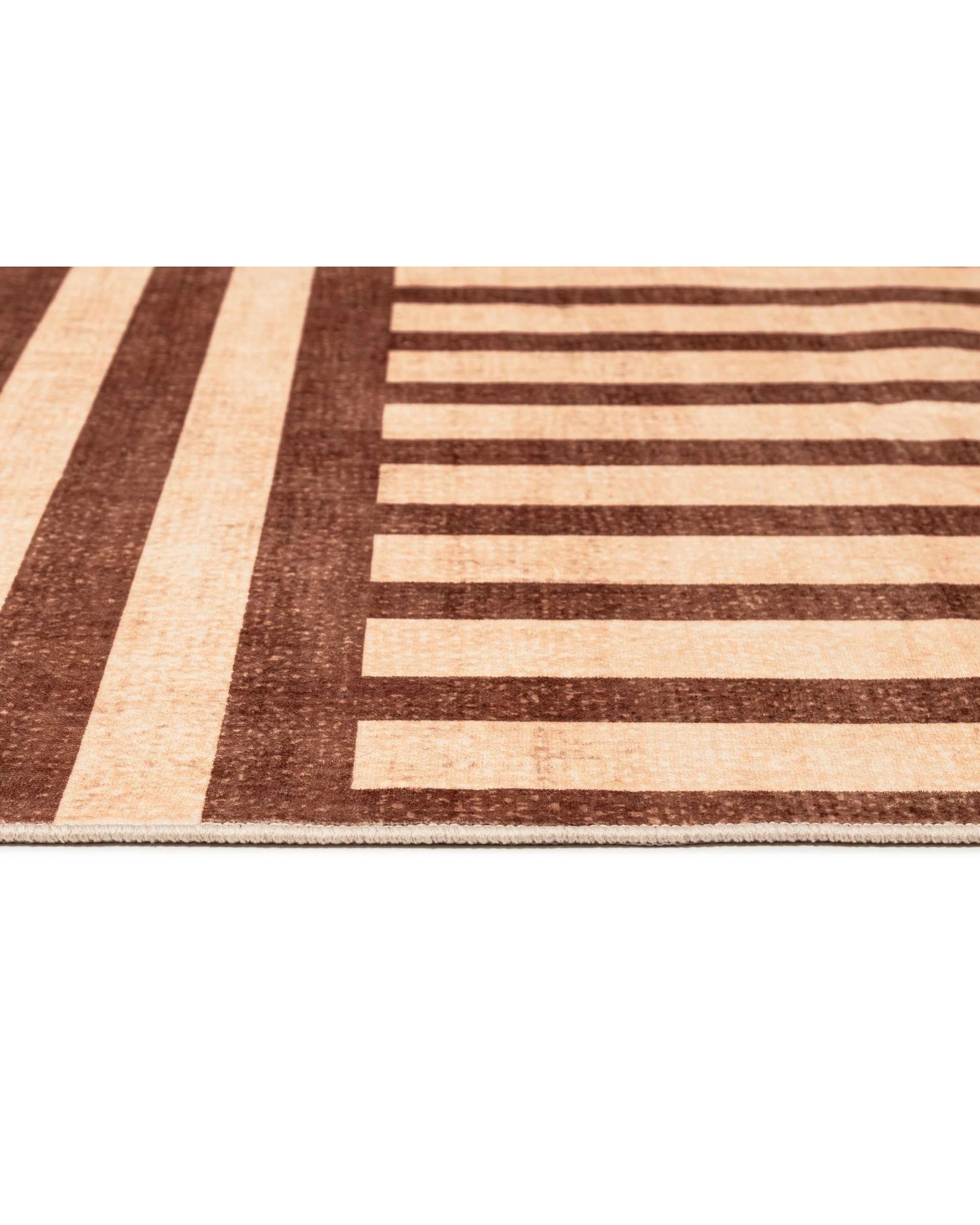 6 Loopsie Sapani Stripe Printed Washable Rug-370cm x 270cm - Brown, 6 of 8