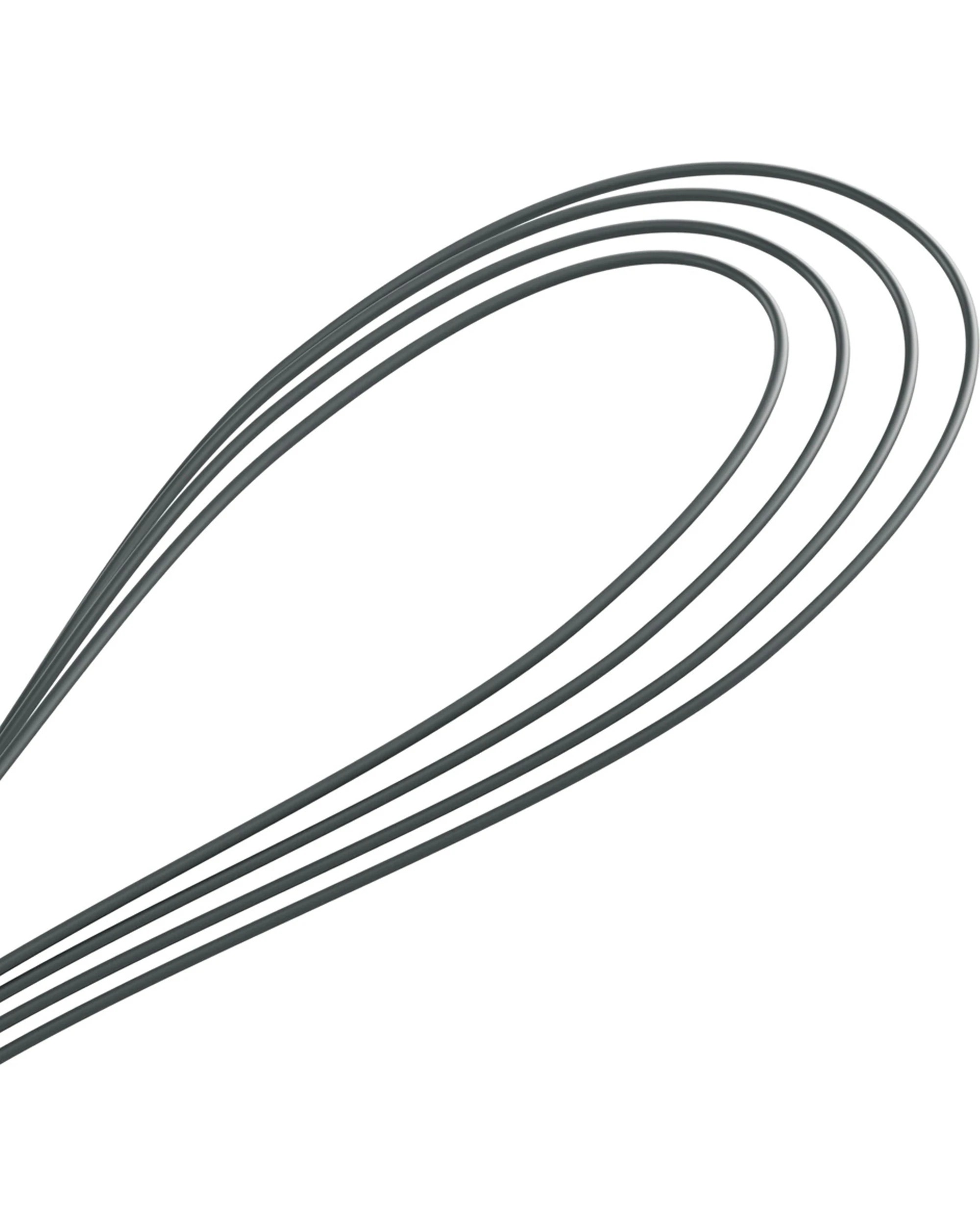 2 Zyliss Flat Whisk Silicone Heat Resistant Kitchen Tool With Wheat Straw Handle - Grey, 2 of 5