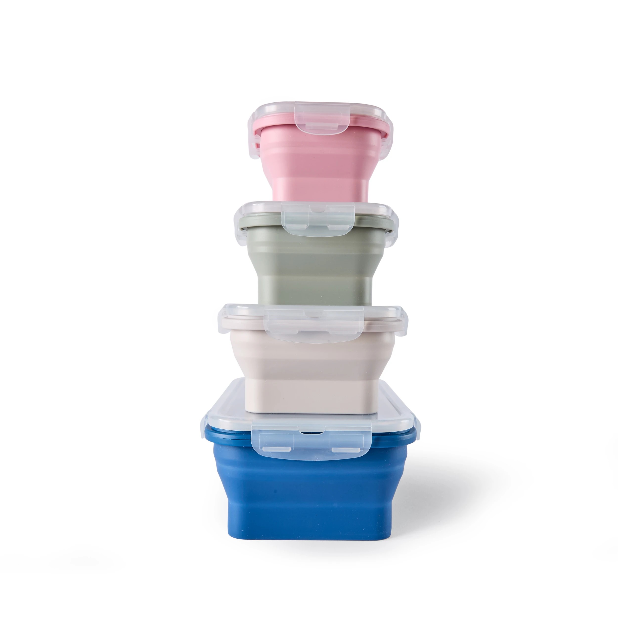 2 4 Piece Silicone Collapsible Container, 2 of 10