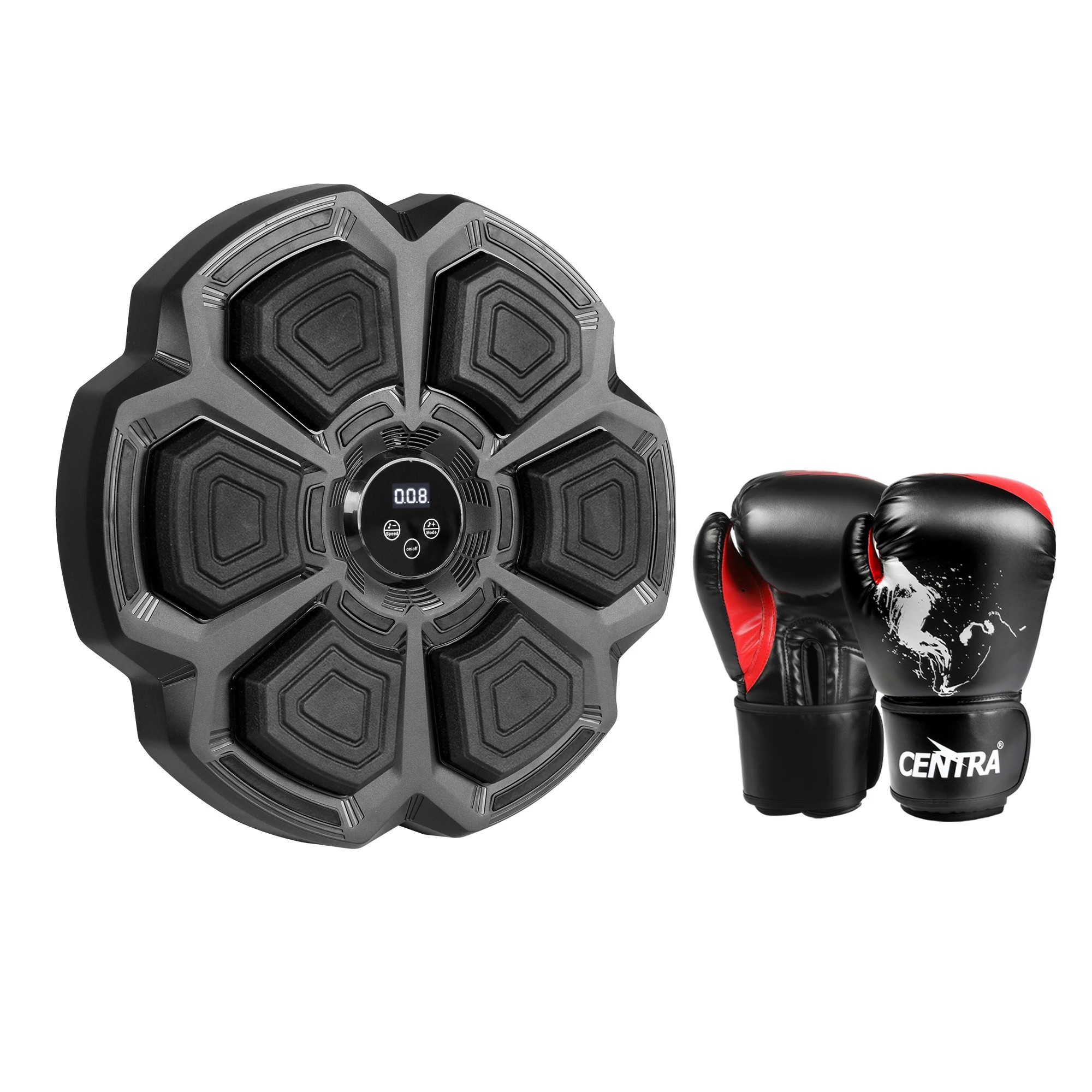 1 Centra Smart Boxing Target And Large Boxing Gloves - Black, 1 of 9