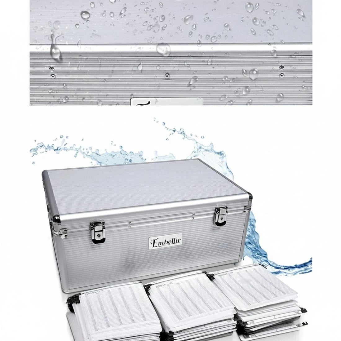 5 Embellir CD Case DVD Cases Wallet Storage Box Holder 500 Discs Aluminium Folders - Silver, 5 of 8